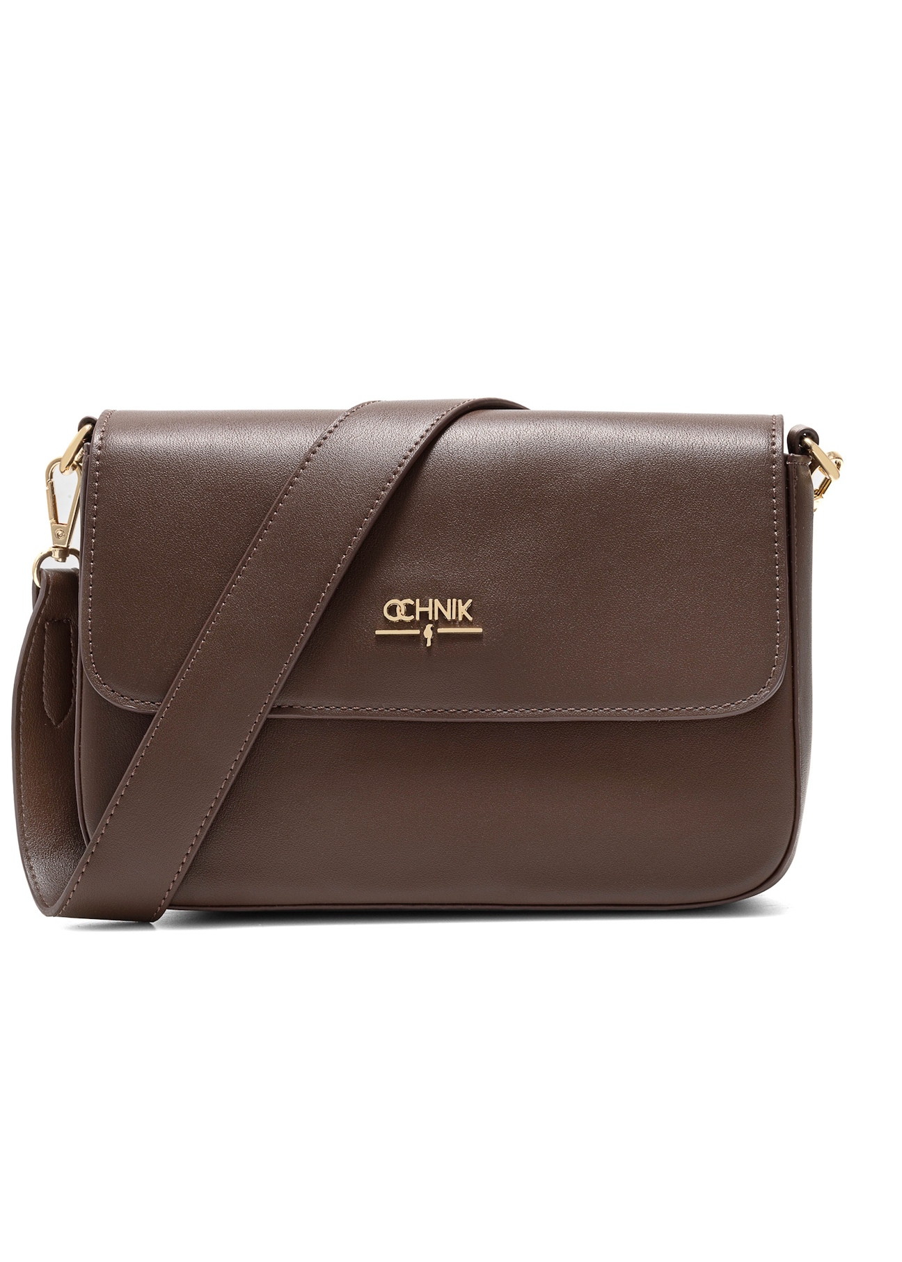 Chocolate women's messenger bag TOREC-0930B-89(Z25), front product view on white background.