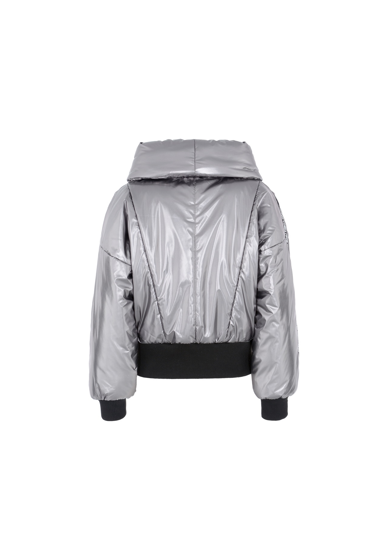 Women's silver insulated jacket KURDT-0181-92(Z19)-03