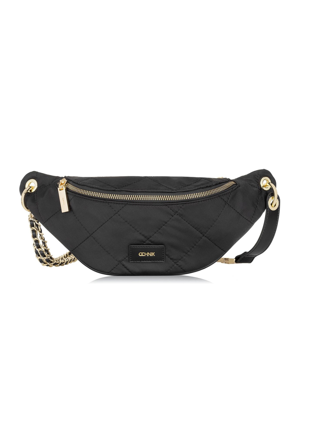 Black quilted women's bag TOREN-0266A-99(Z25) - front view of the product on a white background.