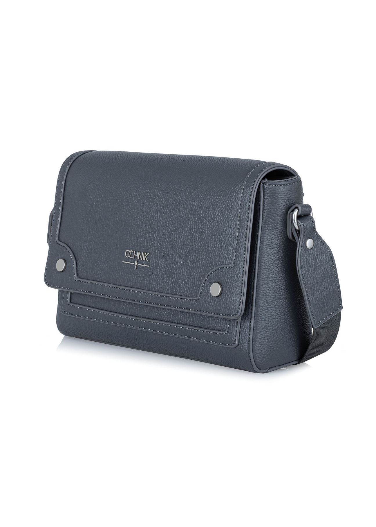Women's graphite imitation leather postbag TOREC-0884-95(W24)-02
