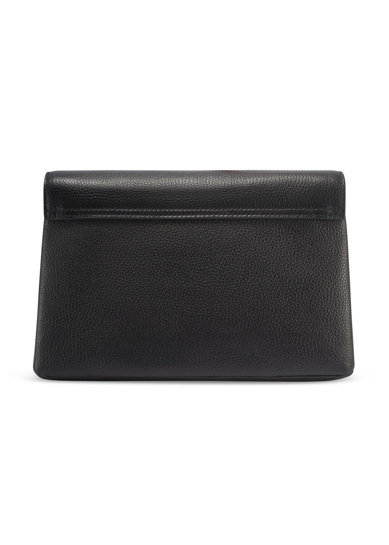 Leather black women's shoulder bag TORES-1347-9I(Z26), product view from the back on a white background.