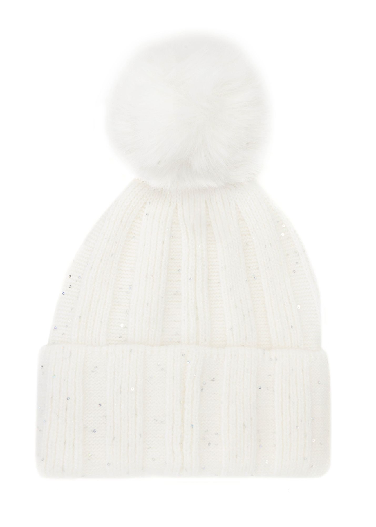 Cream women's nylon hat CZADT-0215-12(Z25) - back view of the product on a white background.