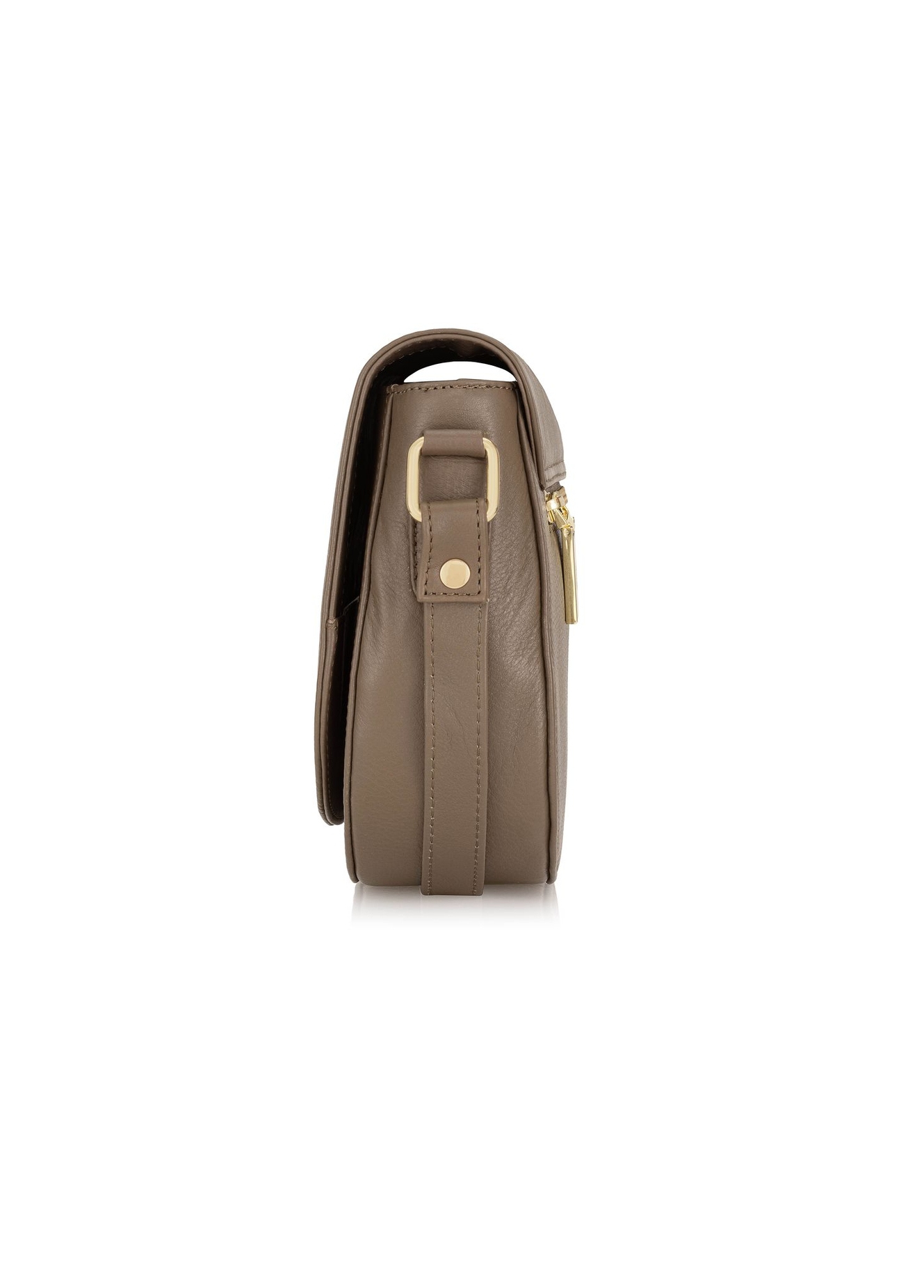 Brown leather women's postbag TORES-0972-80(W24)-03