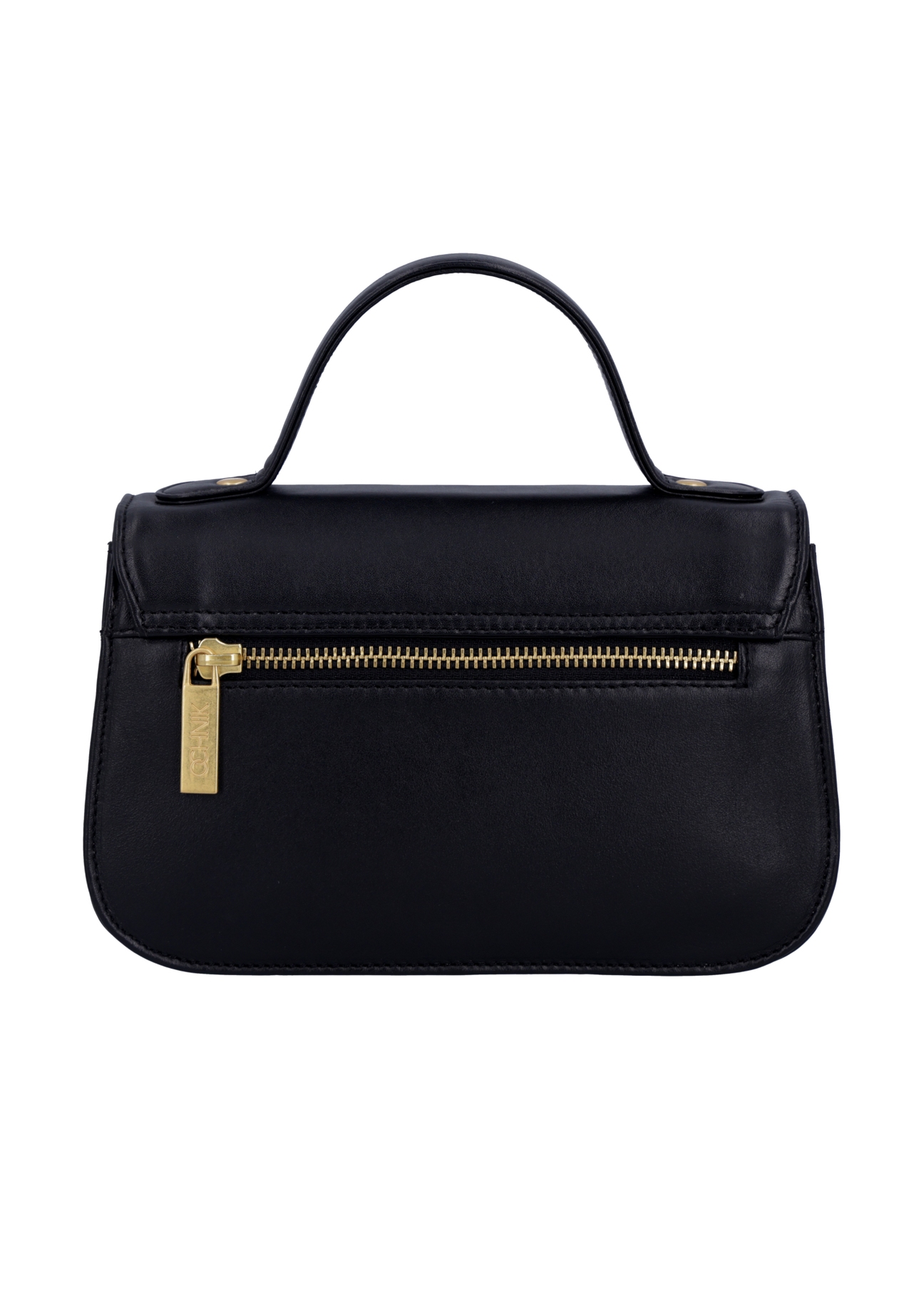 Small leather elegant women's handbag TORES-1332-99(W26), product view from the back on a white background.