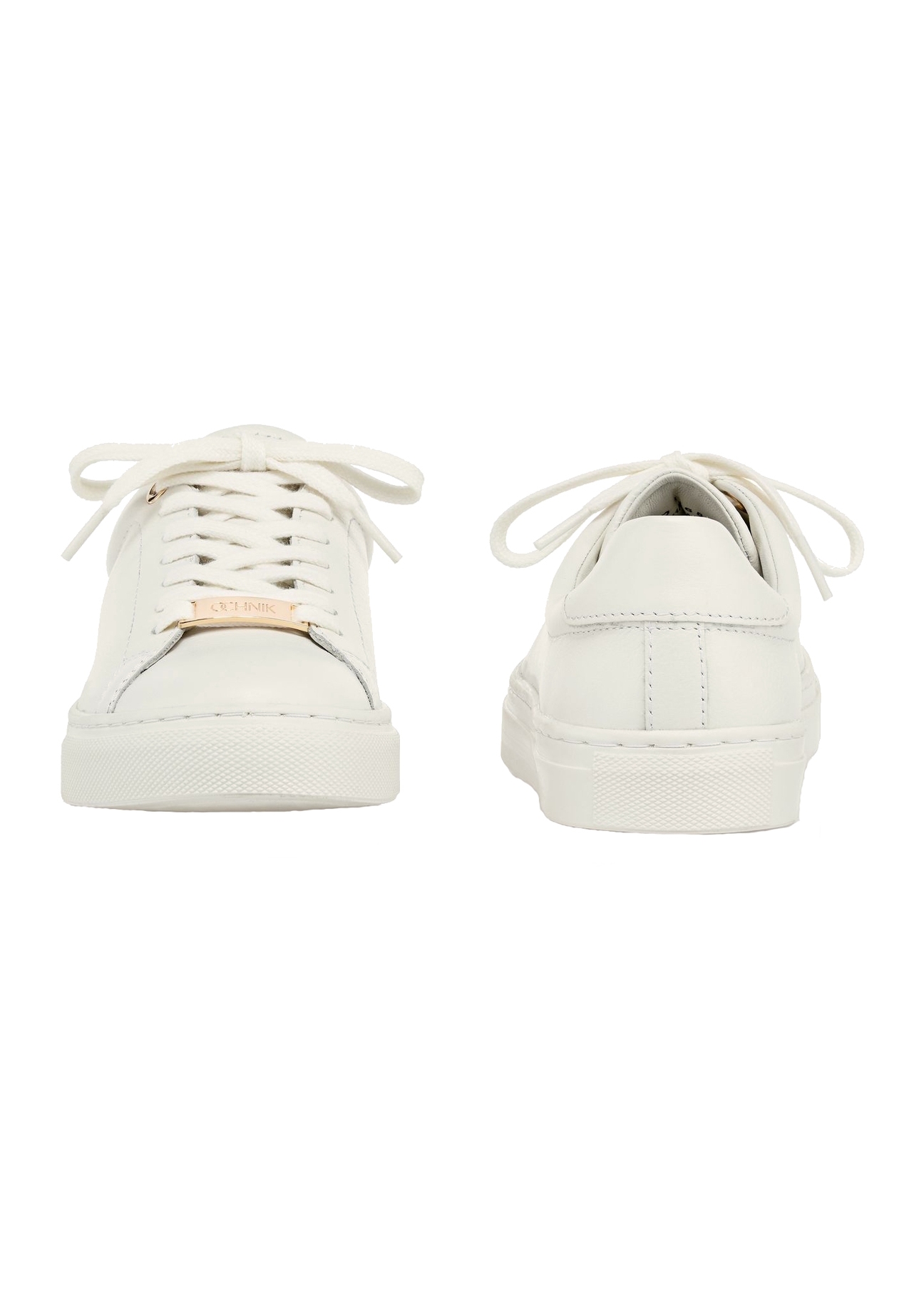 Cream leather women's sneakers BUTYD-1068-0B(W26)