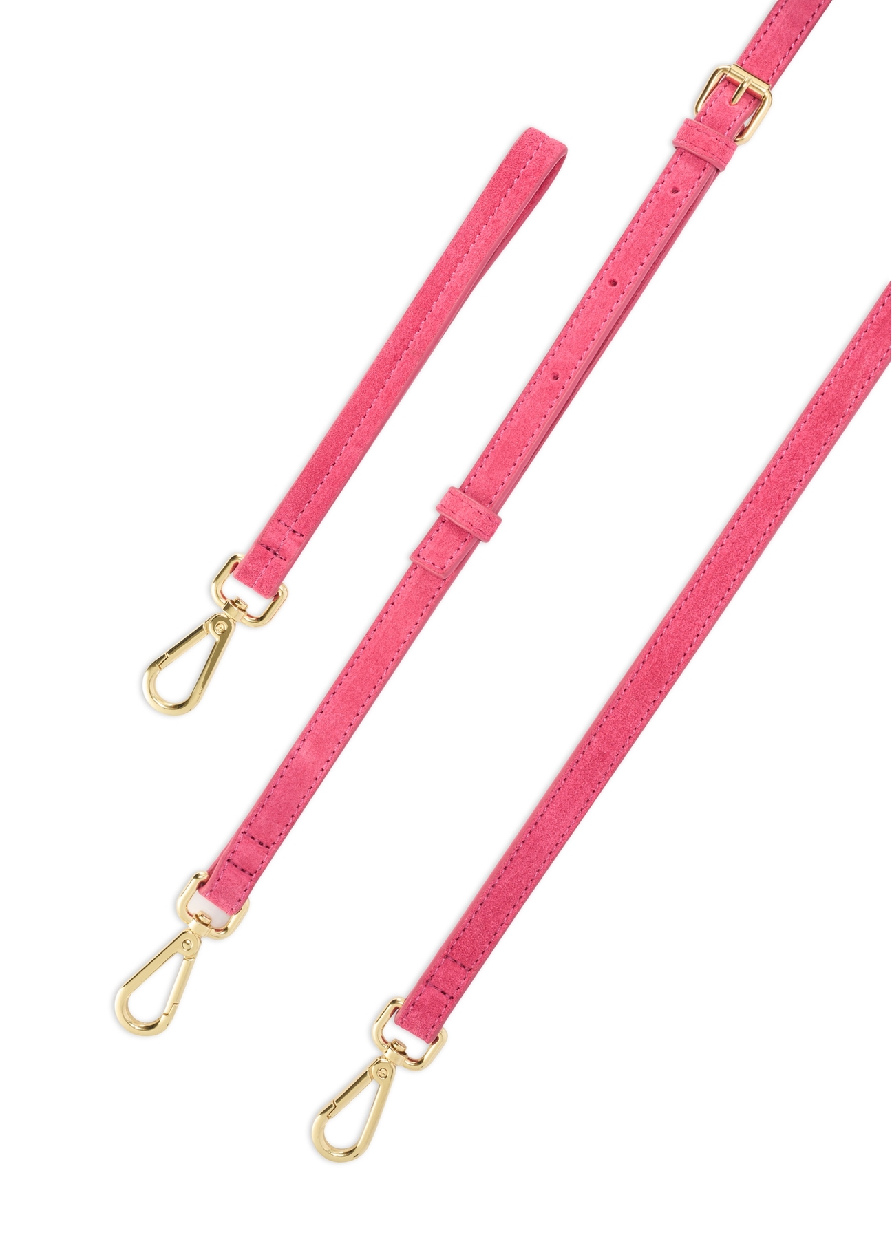 Pink suede women's handbag TORES-1247-5E(W26) - close-up detail, on white background.