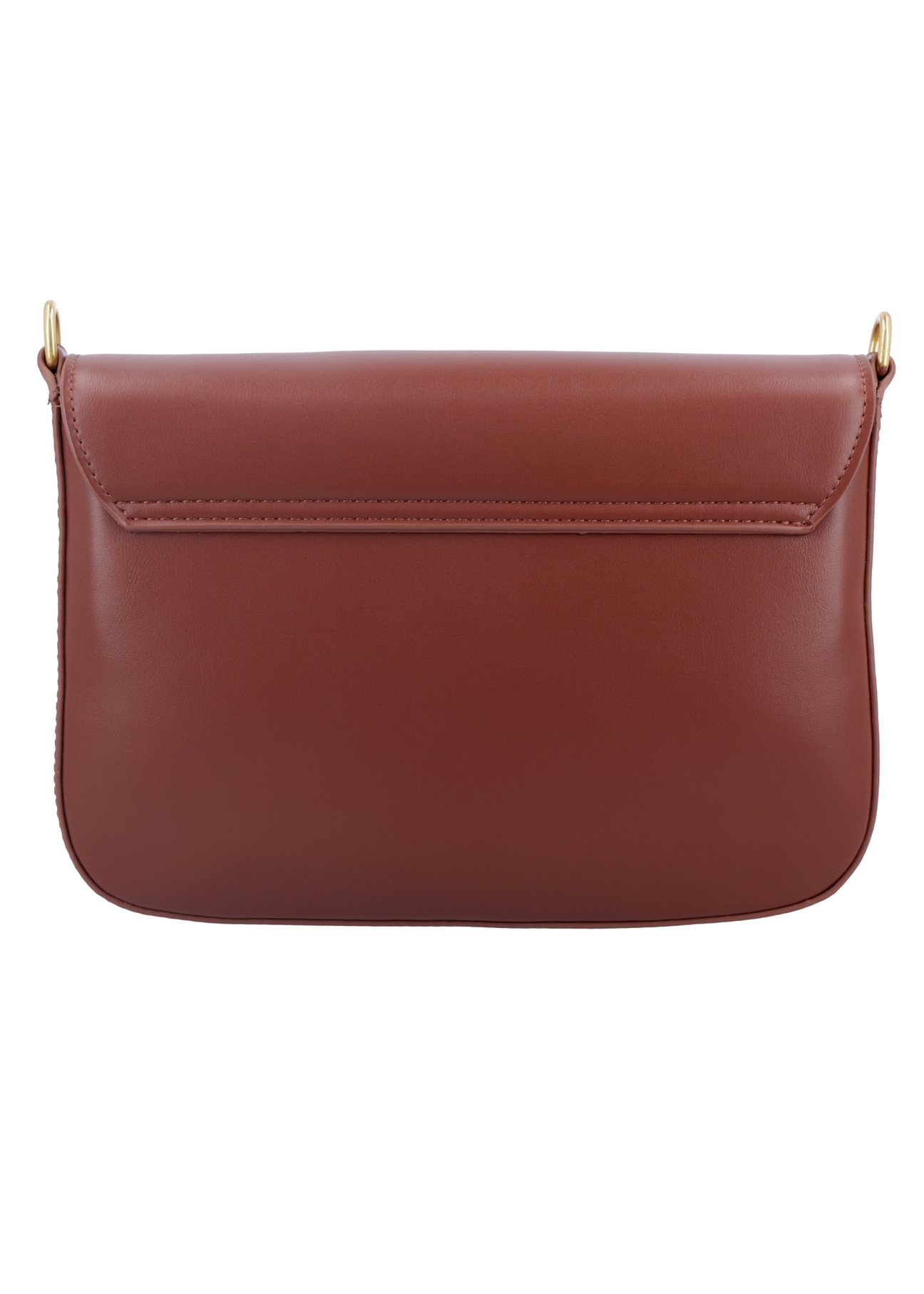 Light brown women's shoulder bag TOREC-1262-1G(Z26), product view from the back on a white background.