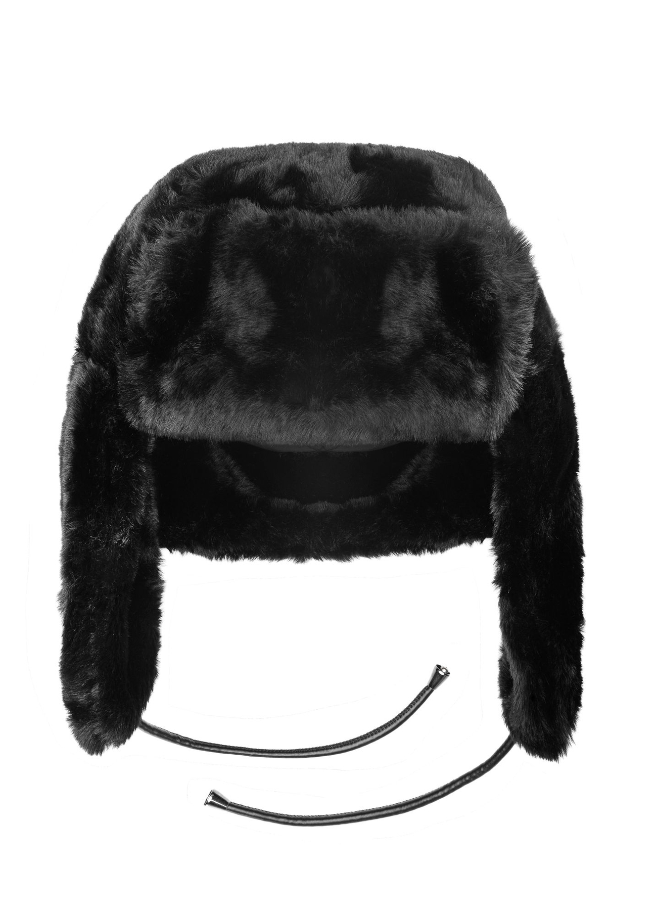 Black women's earflap hat CZADF-0042-99(Z24)-02