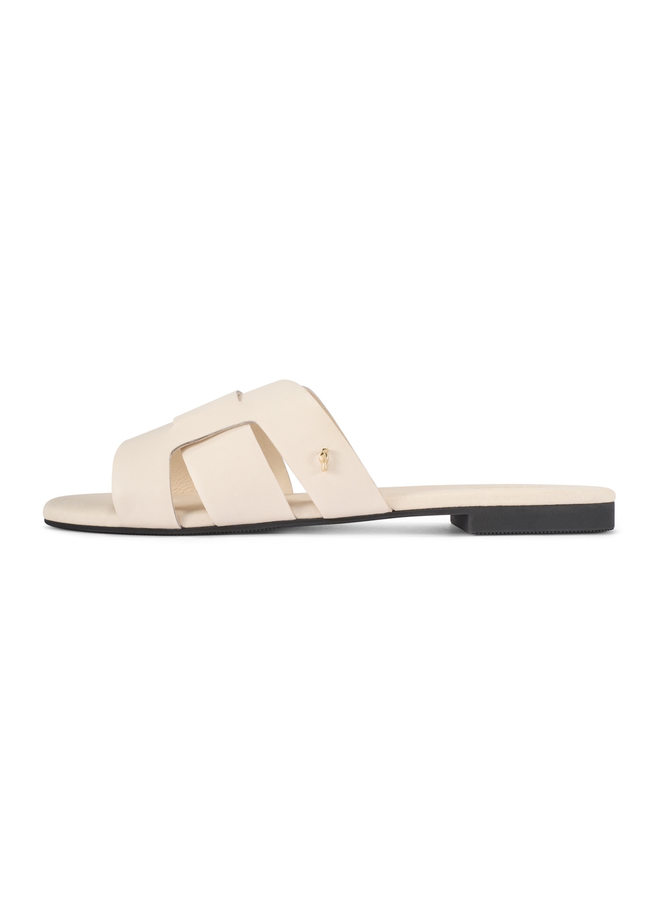 Women's white braided flip-flops BUTYD-0904D-0B(W26), side view of the product on a white background.