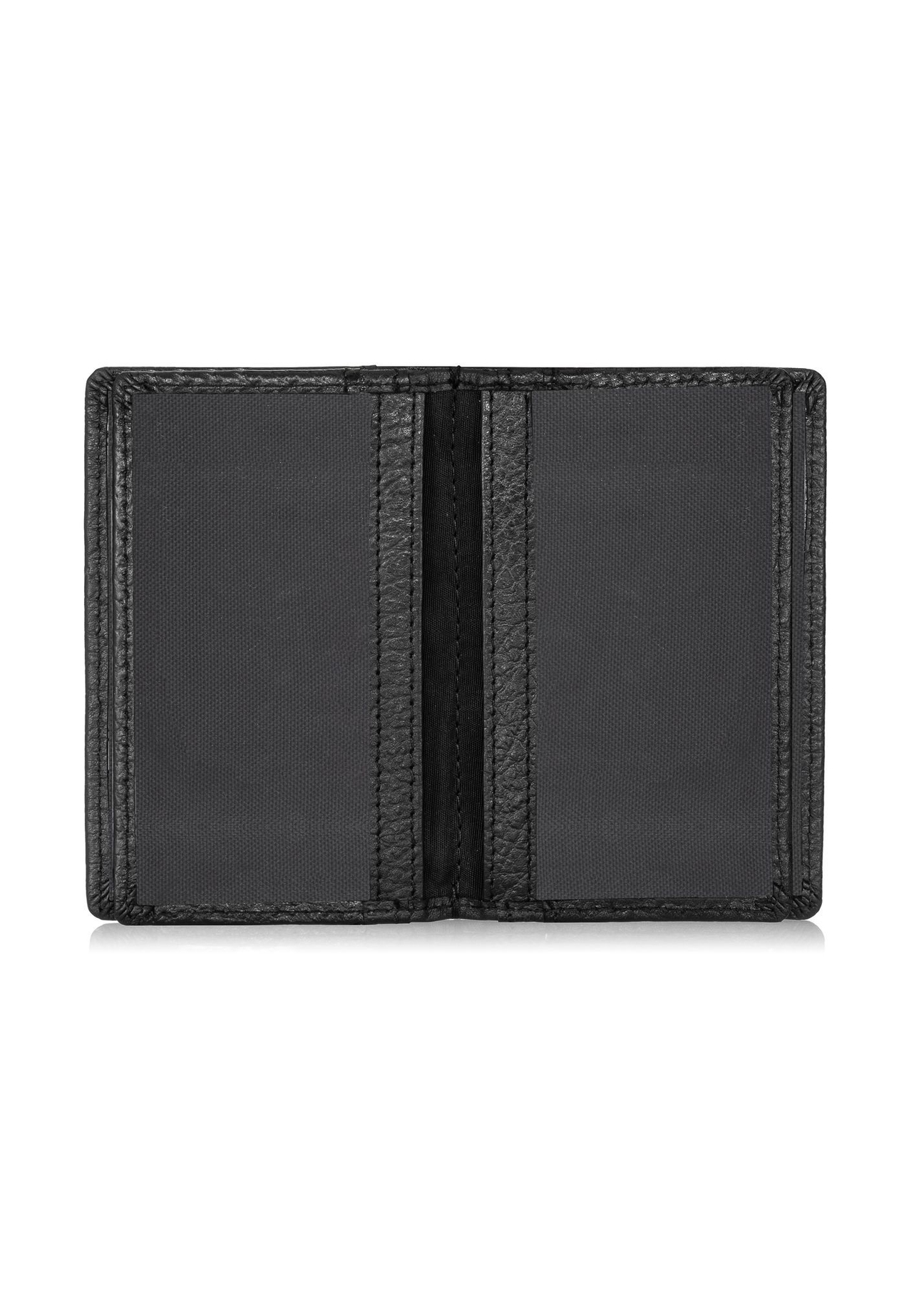 Grained leather card case PORMS-0537A-99(Z25), product view inside on white background.