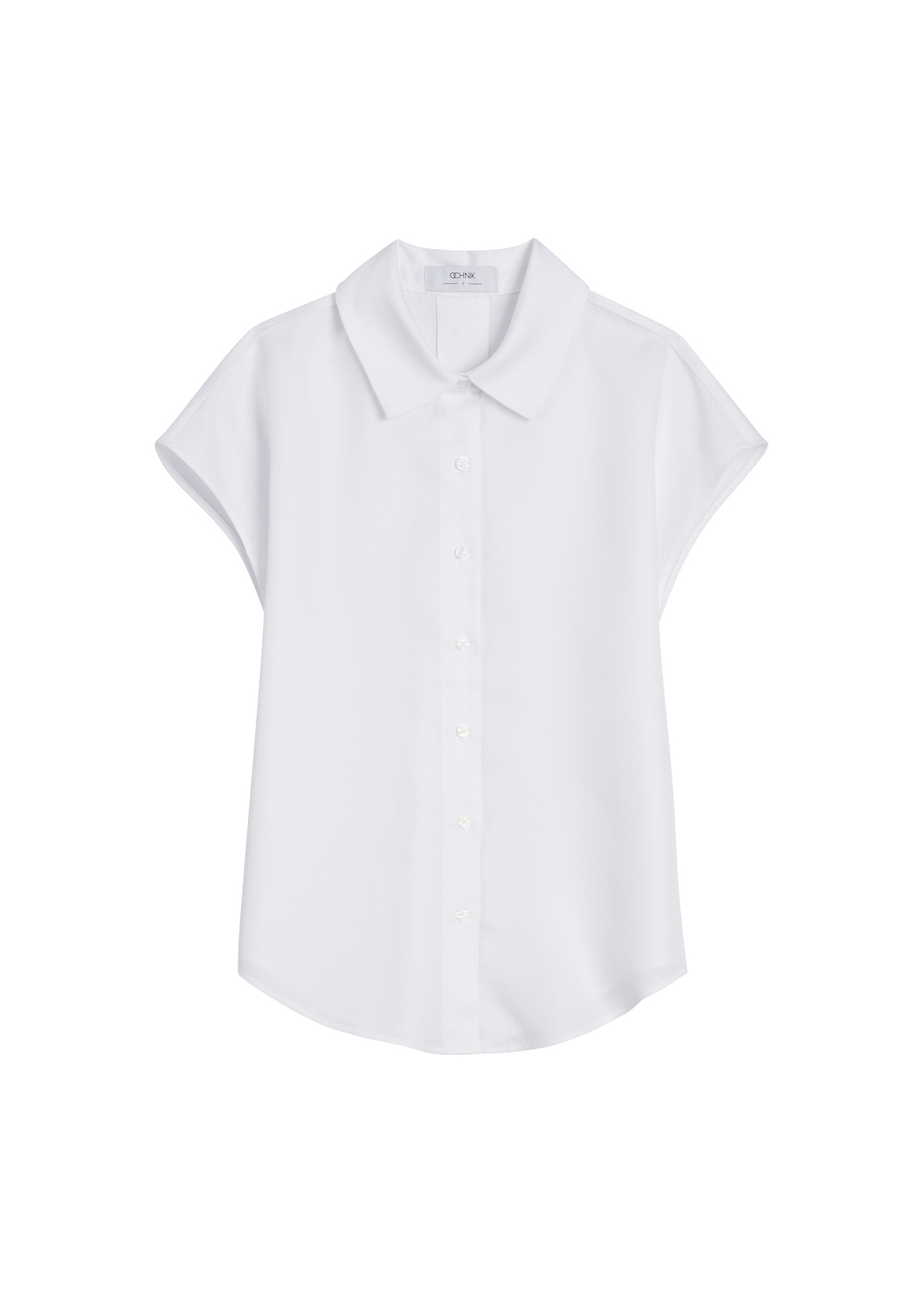 White women's shirt KOSDT-0189-0A(W26), front product view, on white background.