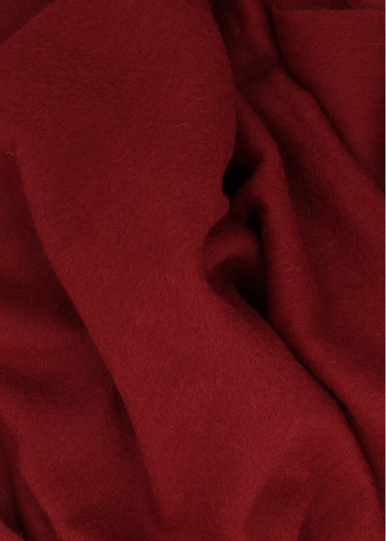 Women's dark red wool scarf SZADT-0092-4C(Z26), close-up of the material on a white background.