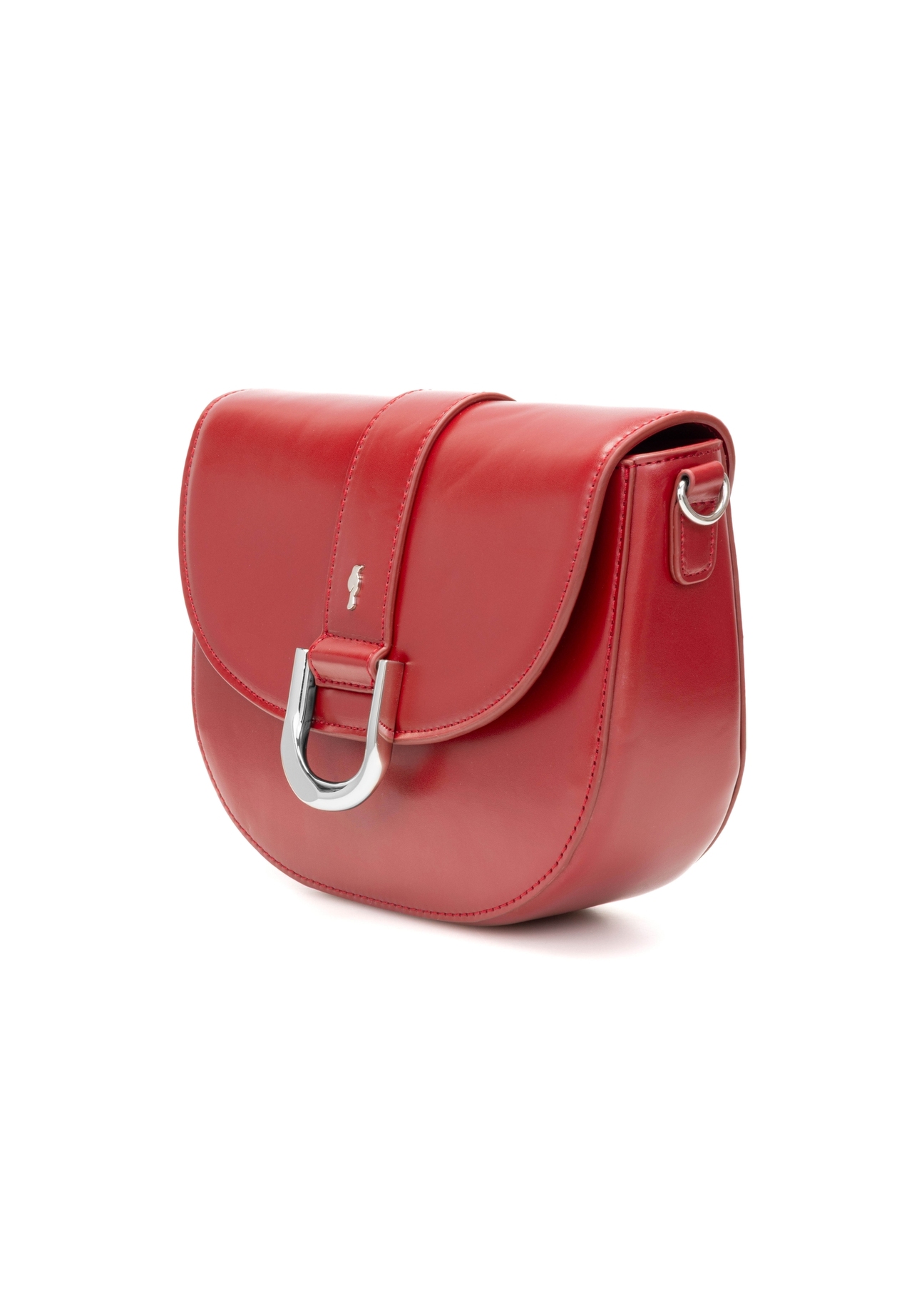 Red classic women's handbag TOREC-0879 B-41(Z 25), diagonal product view on a white background.
