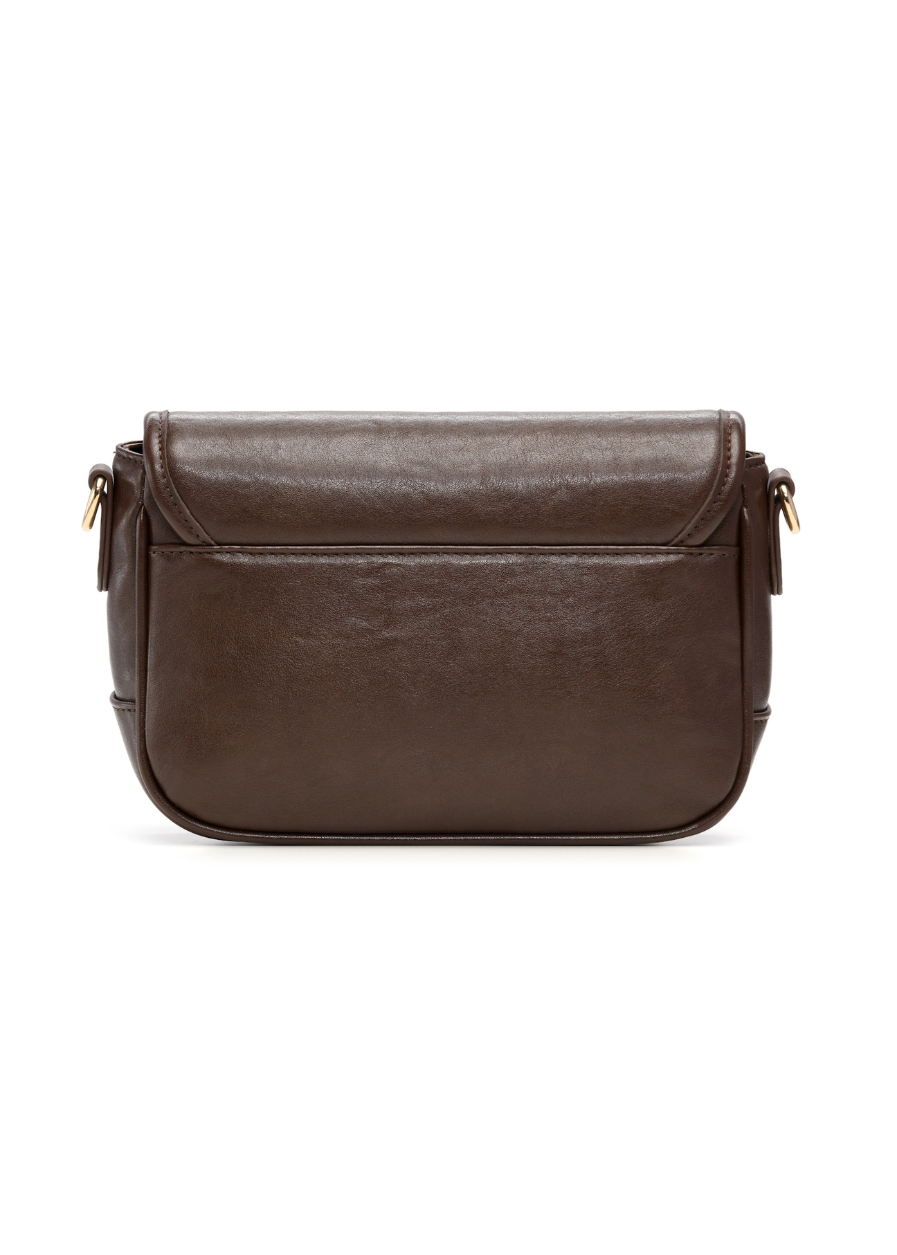 Small brown women's handbag TOREC-1249-1H(Z26), product view from the back on a light background.