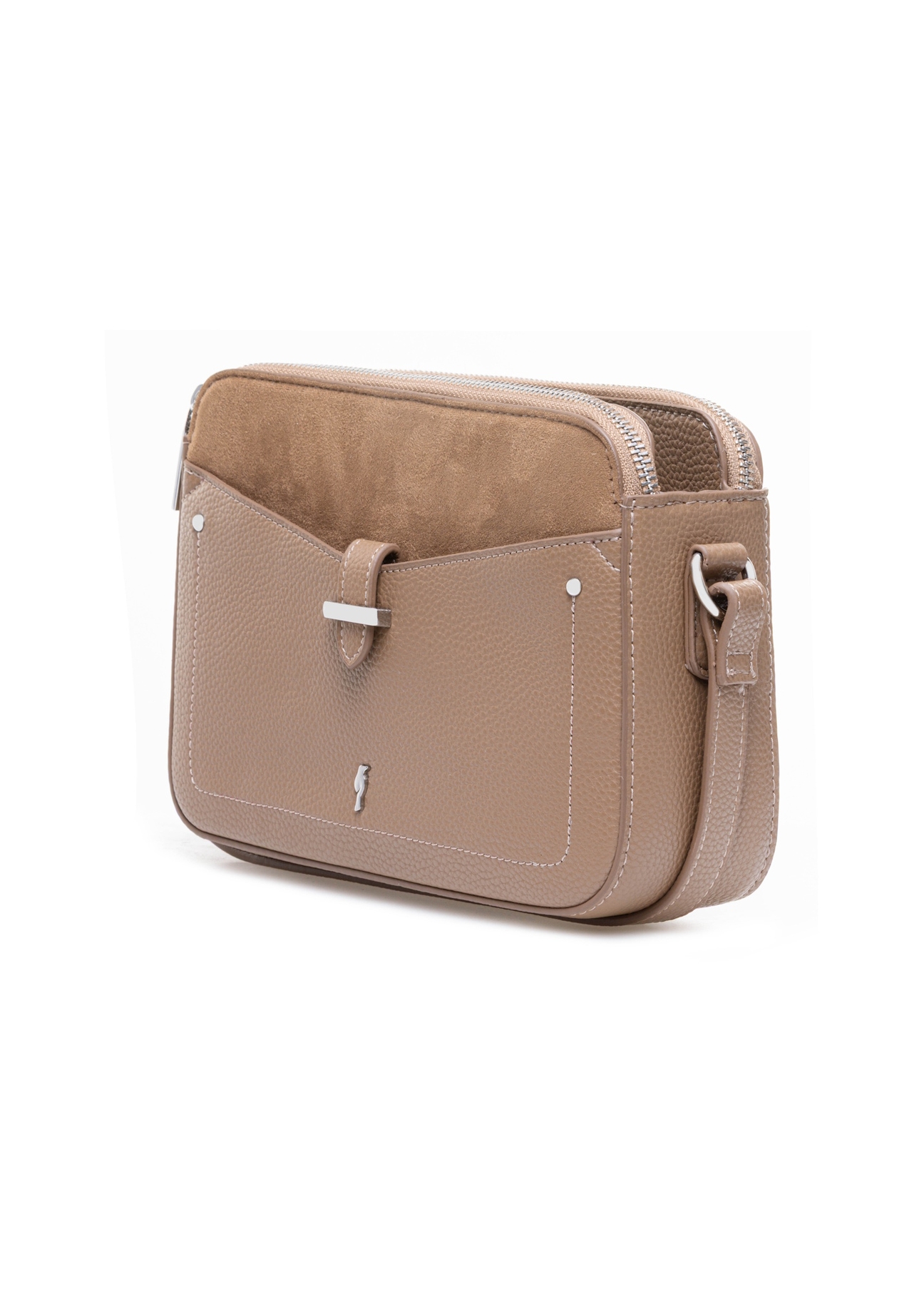 Beige small women's handbag TOREC-0830B-81(Z25), diagonal product view on white background.