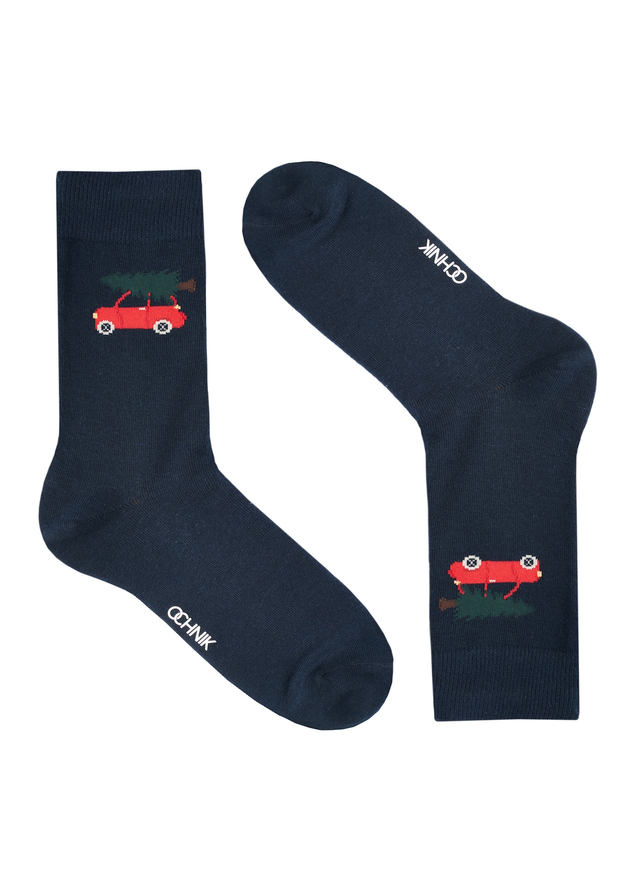 Men's long socks with pattern SKAMT-0198-69(Z25), side view of the product on a white background.