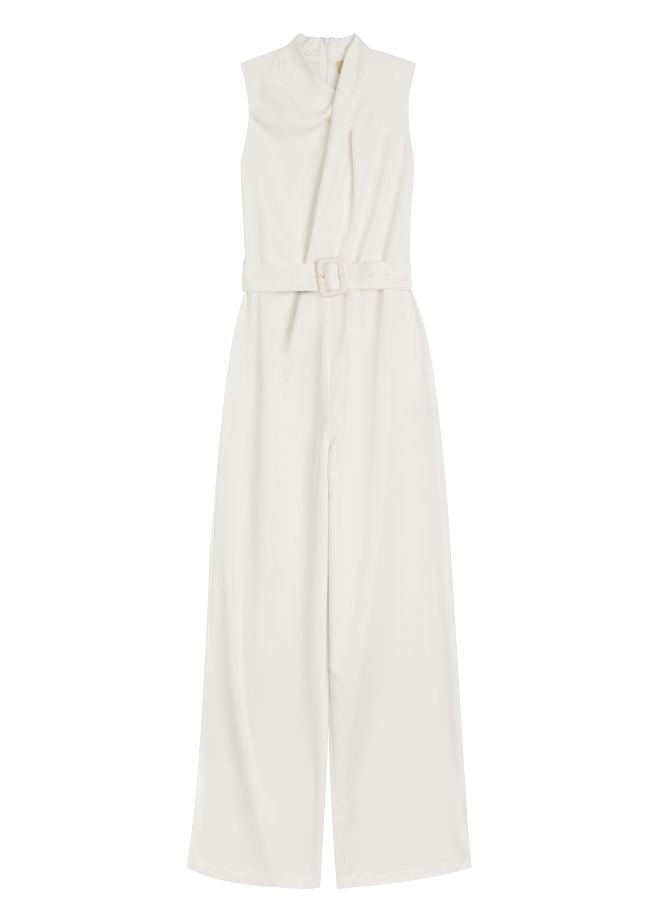 Cream women's jumpsuit KOBDT-0012-0B(W26), front product view on white background.
