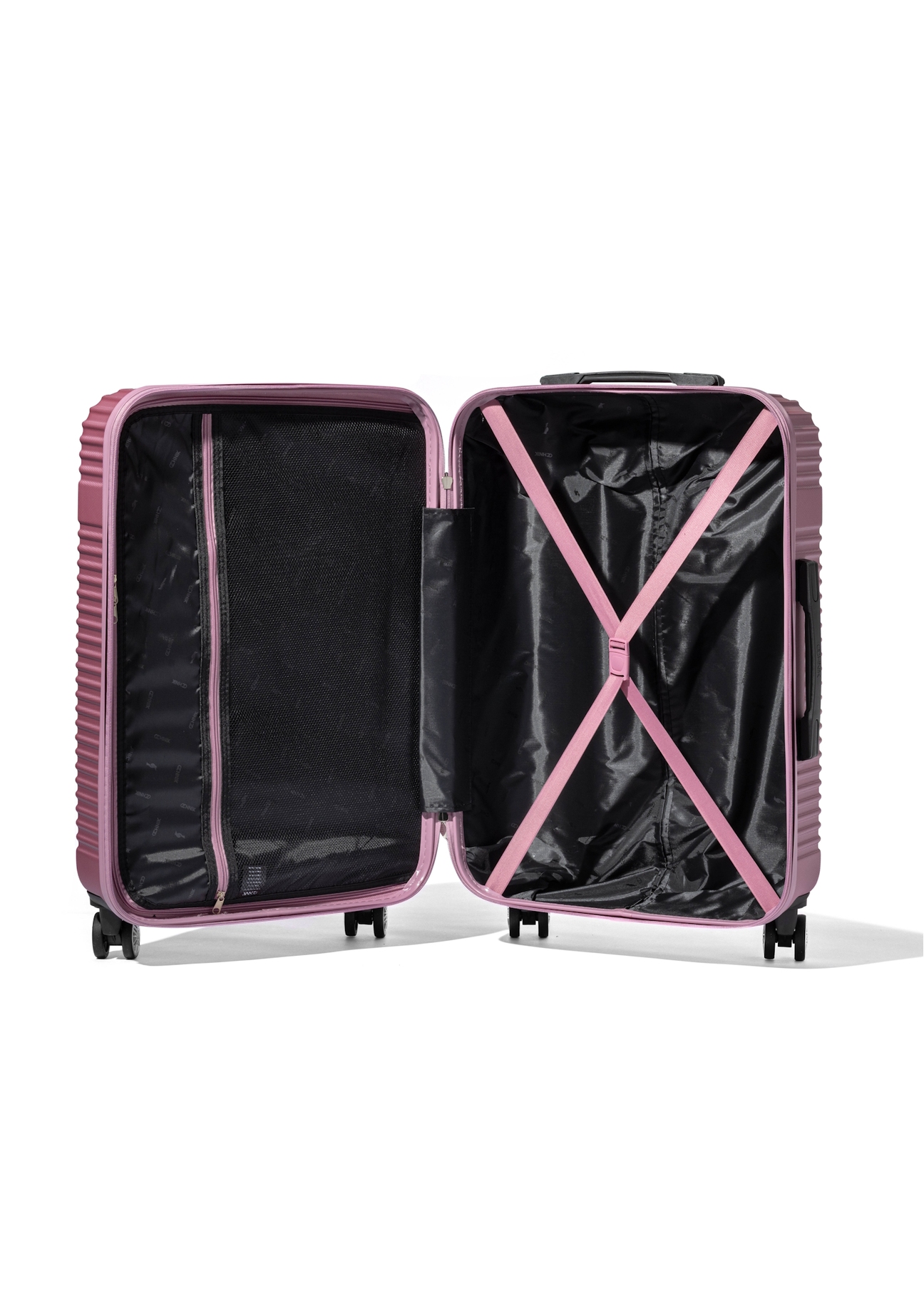 Large wheeled suitcase WALAB-0040-5B-28(W26) – interior view, on a white background.