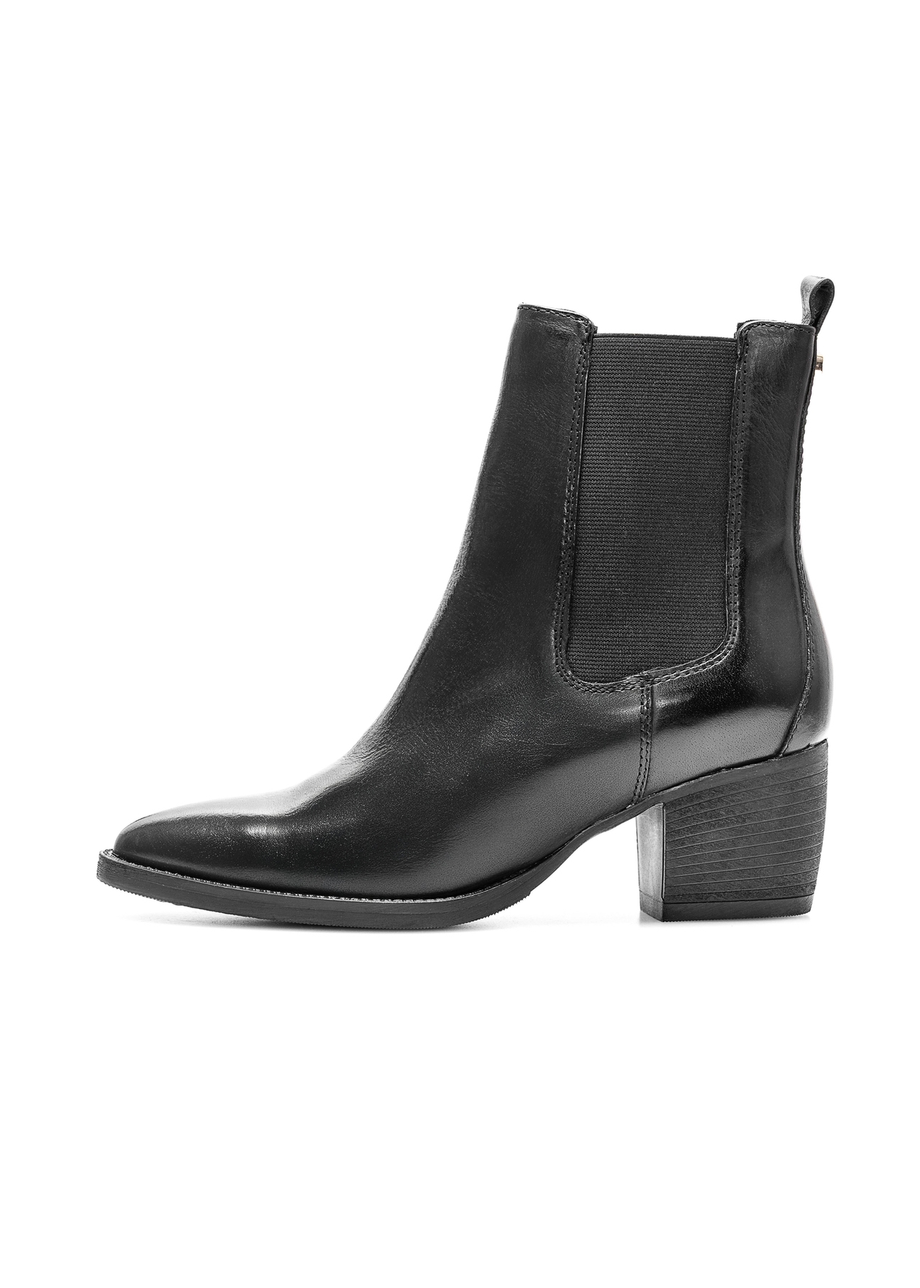Women's leather Chelsea boots with a block heel BUTYD-1184-99(Z25)