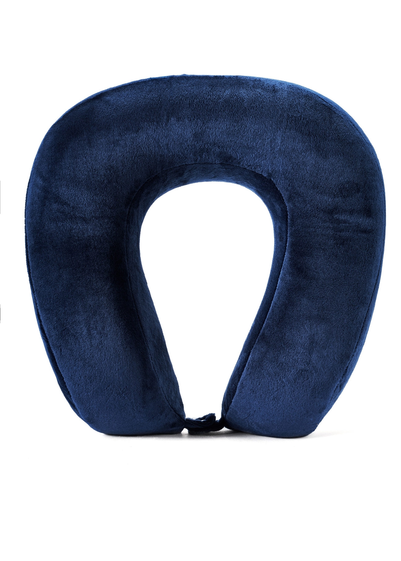 Navy blue travel pillow AW-014-0002-69(W25), product view from the front on white background.