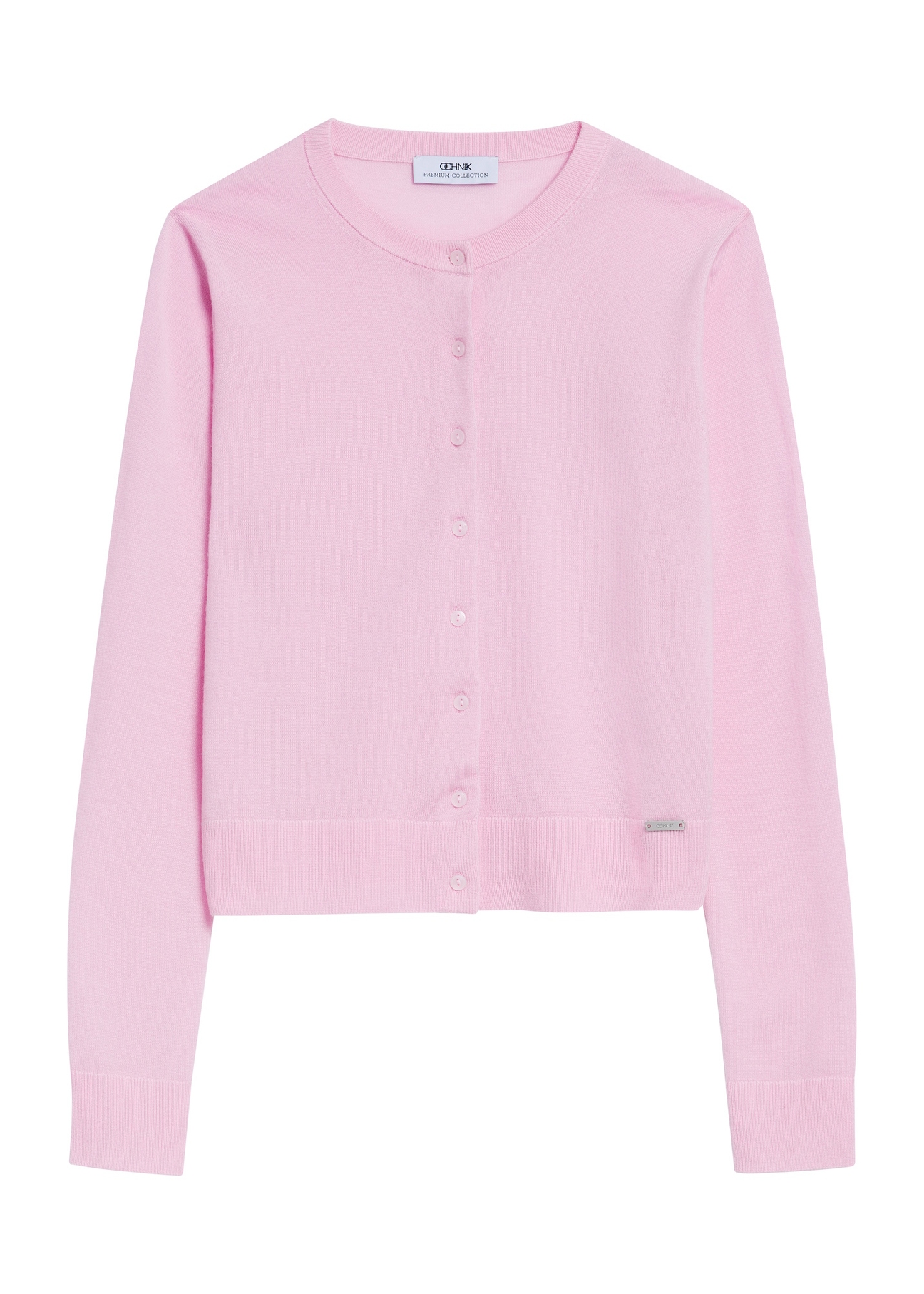 Women's wool cardigan KARDT-0057-34(Z25), front product view on white background.