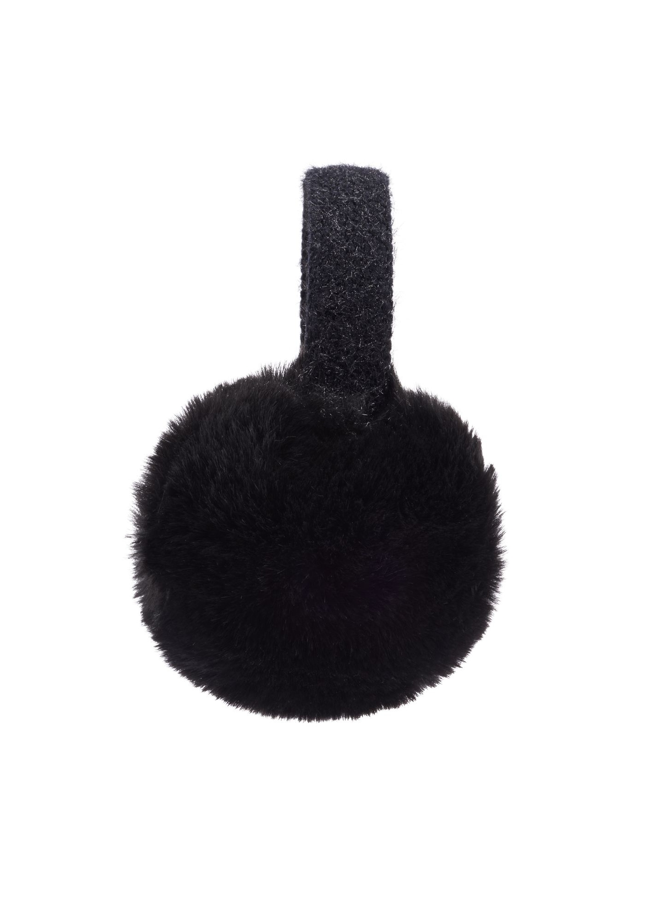 Black women's earmuffs NAUDP-0003-99(Z26) - side view of the product, on a white background.