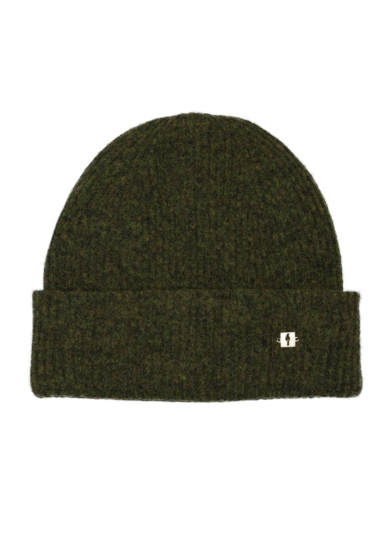 Women's olive wool blend hat CZADT-0201-8E(Z26), front product view on white background.