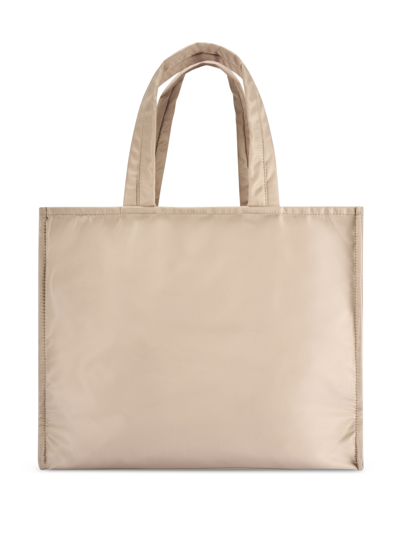 Beige large women's bag TOREN-0343-1A(W26), product view from the back on a white background.