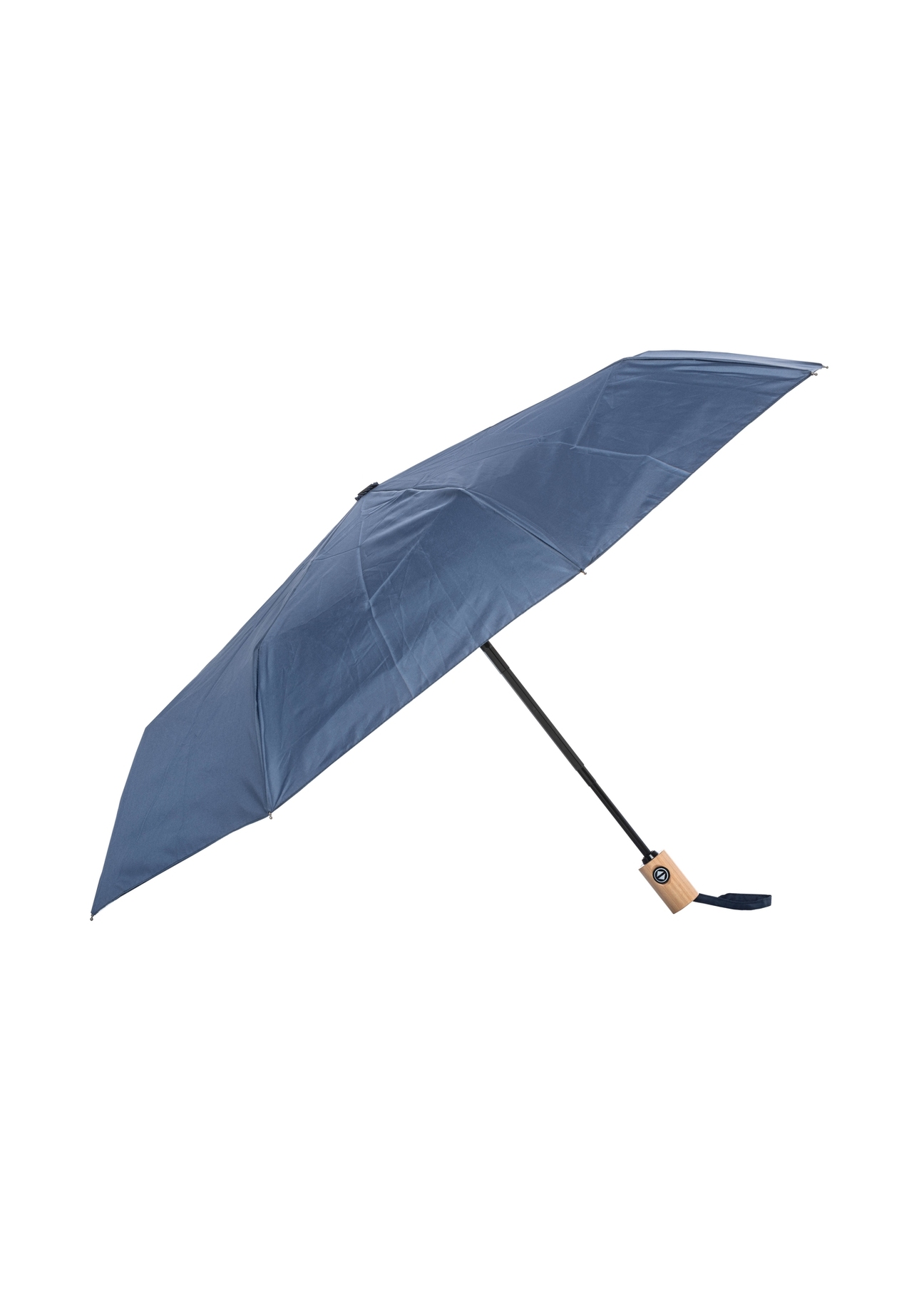 Navy blue women's folding umbrella PARSD-0034-7D(W26), front product view on white background.