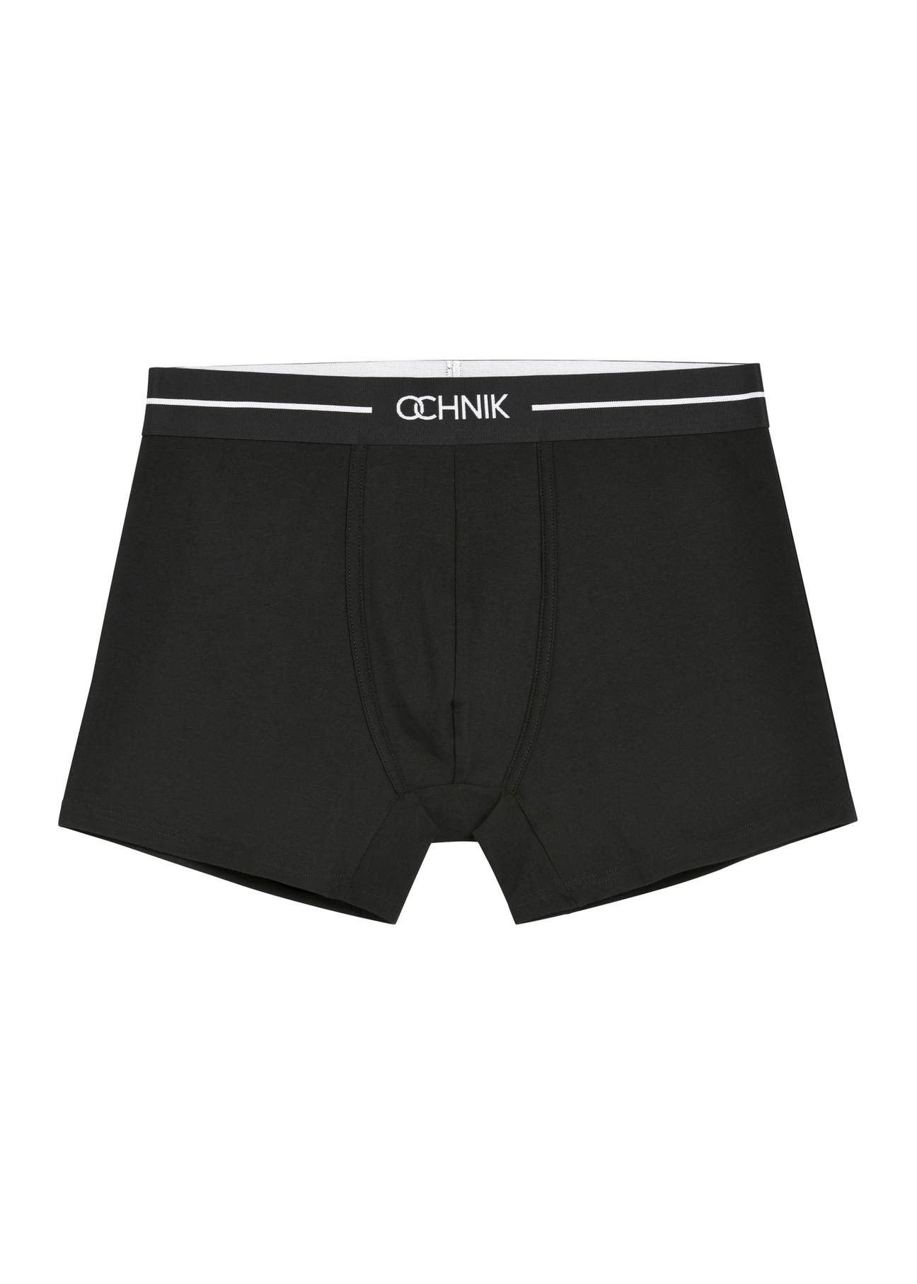 Three-pack of black men's boxer shorts ZESMB-0012-99(W26), front view of one pair of the product on a white background.