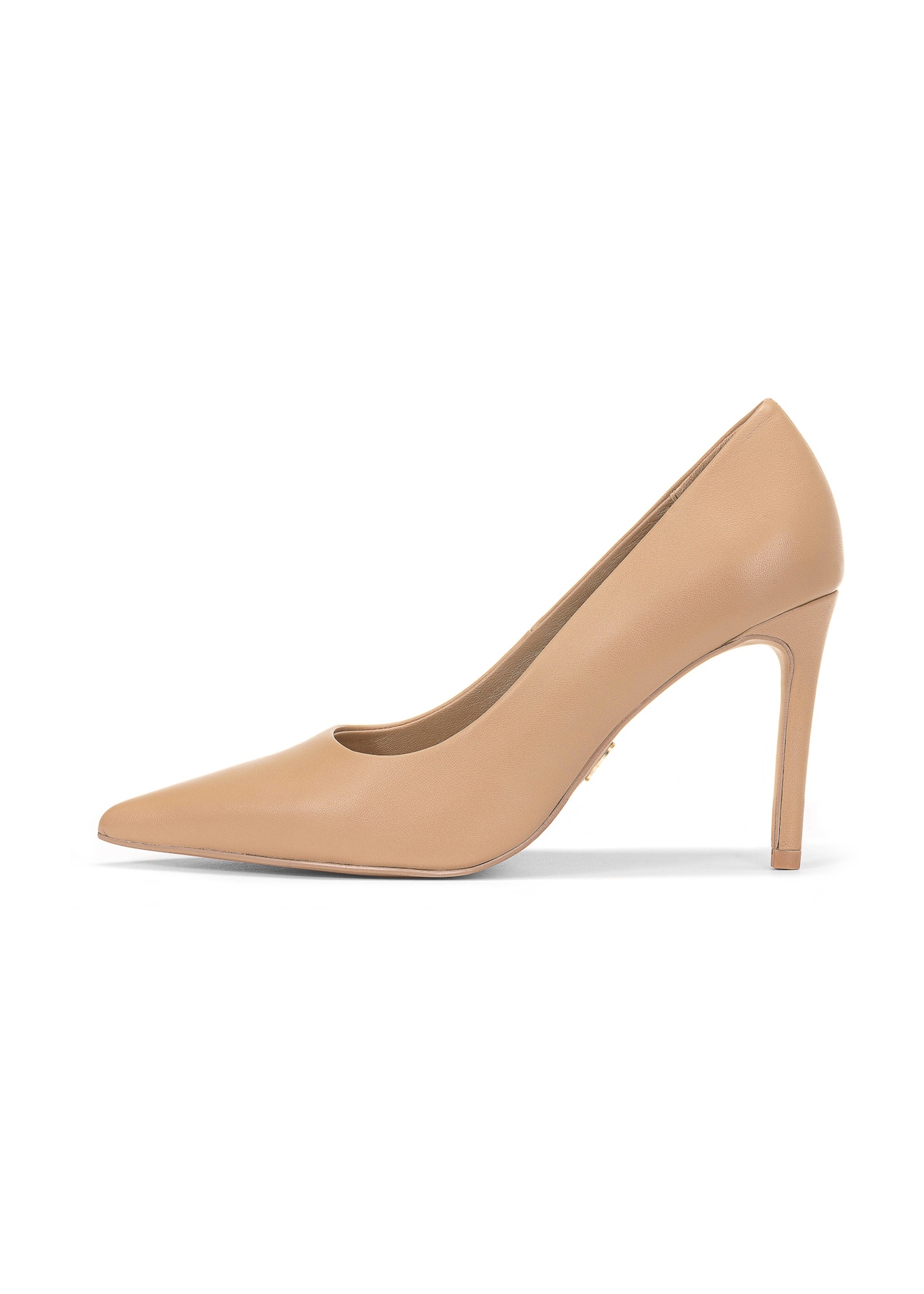Beige leather women's high heels BUTYD-1131-81(W25)-08