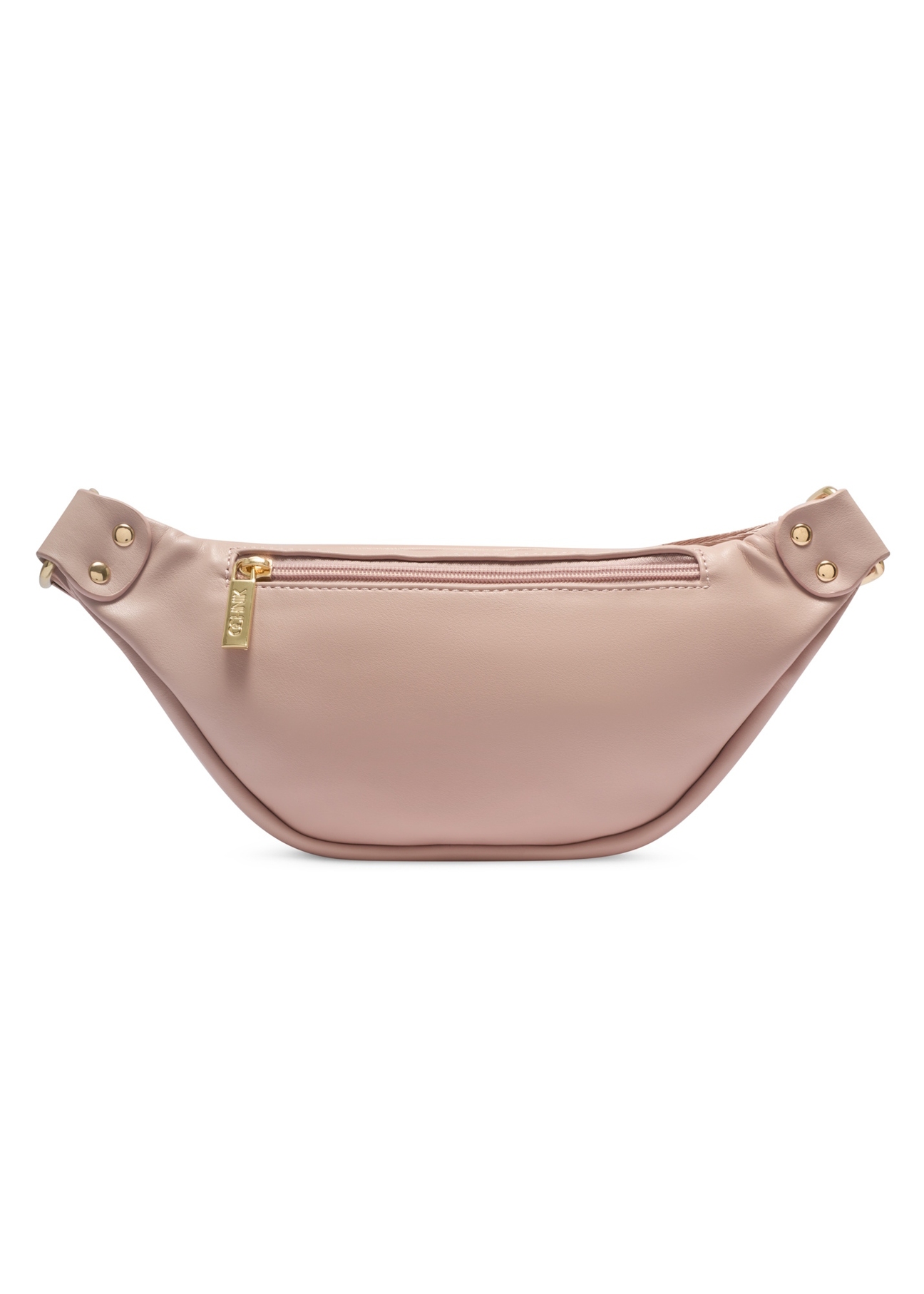 Women's pink waist bag TOREC-1131-5A(W26), back view of the product on a white background.