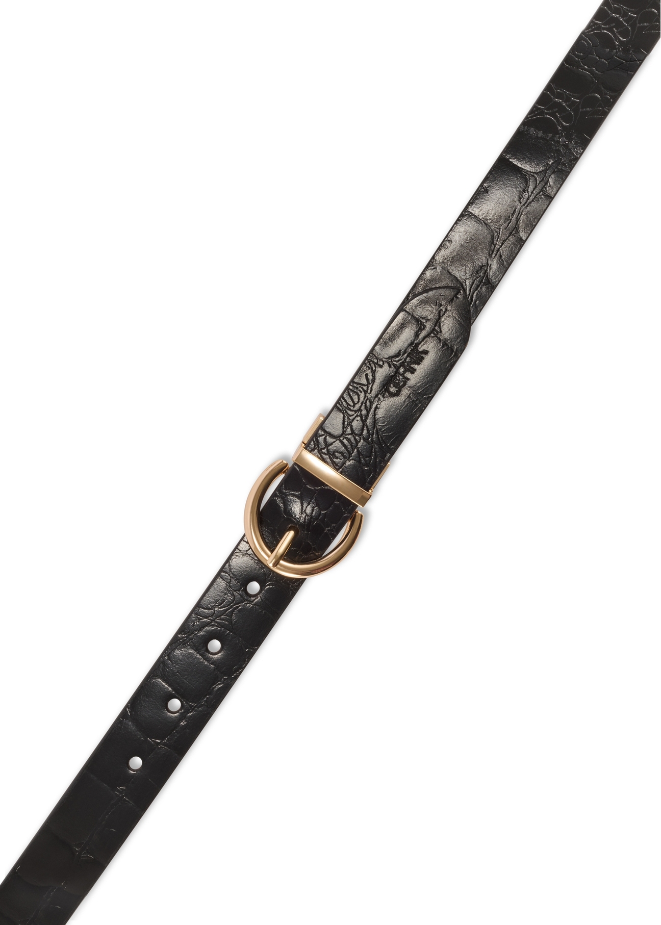 Double-sided croco leather women's belt PASDS-0332-89(Z25)