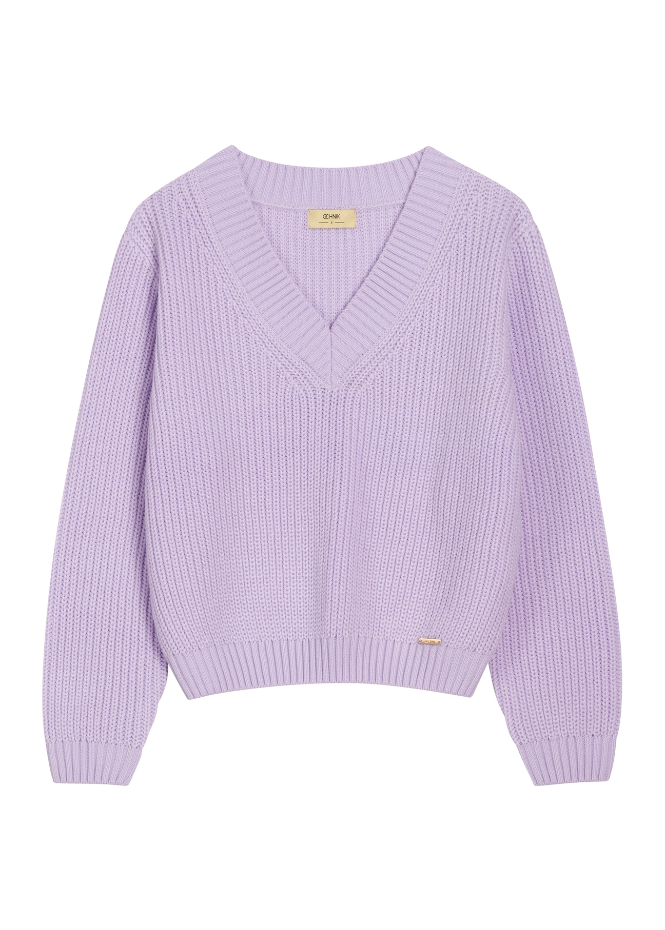 Light purple women's sweater SWEDT-0162-6A(Z26) - front product view, on white background.
