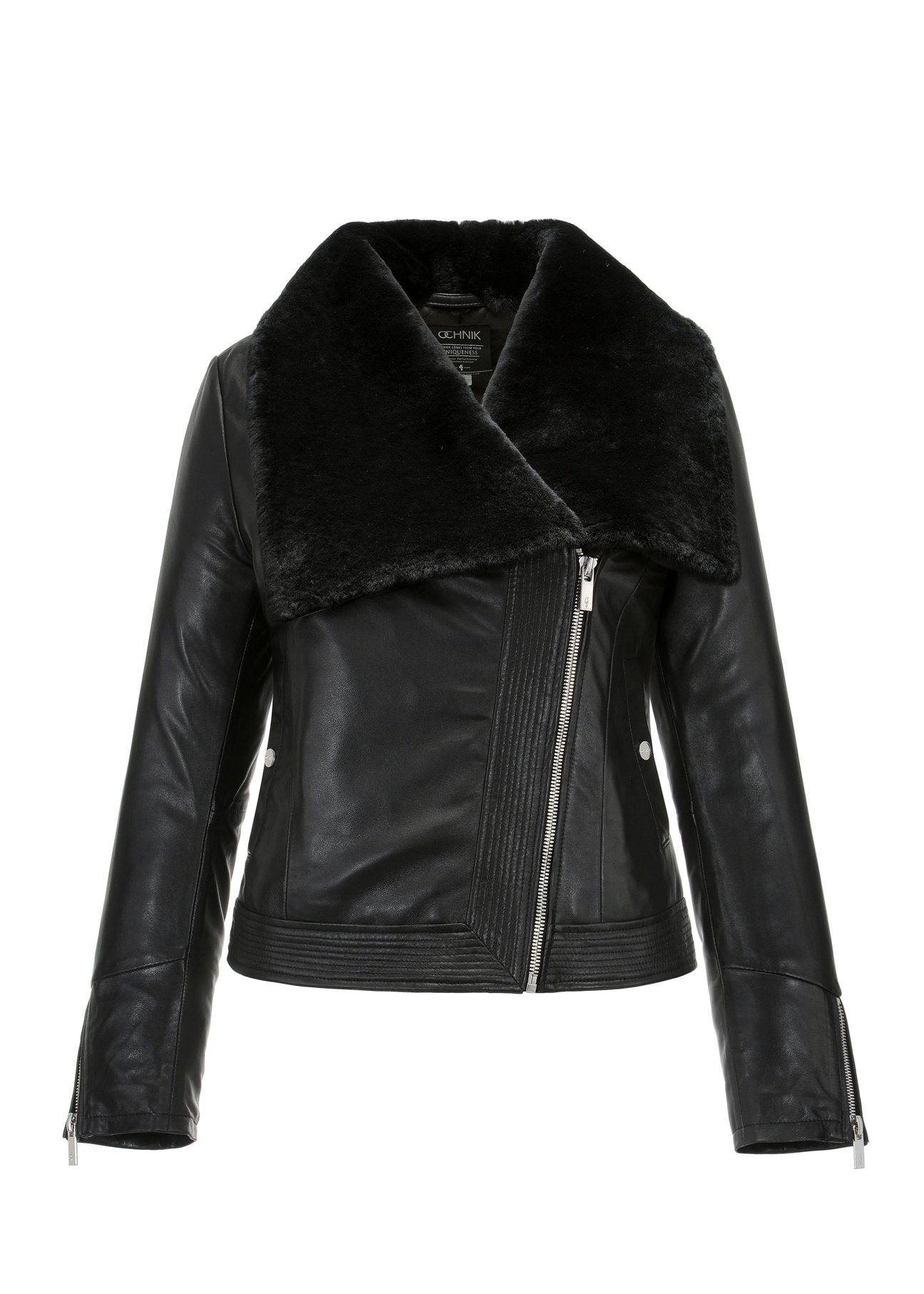 Women's insulated leather jacket KURDS-0336-5554(Z22)-04