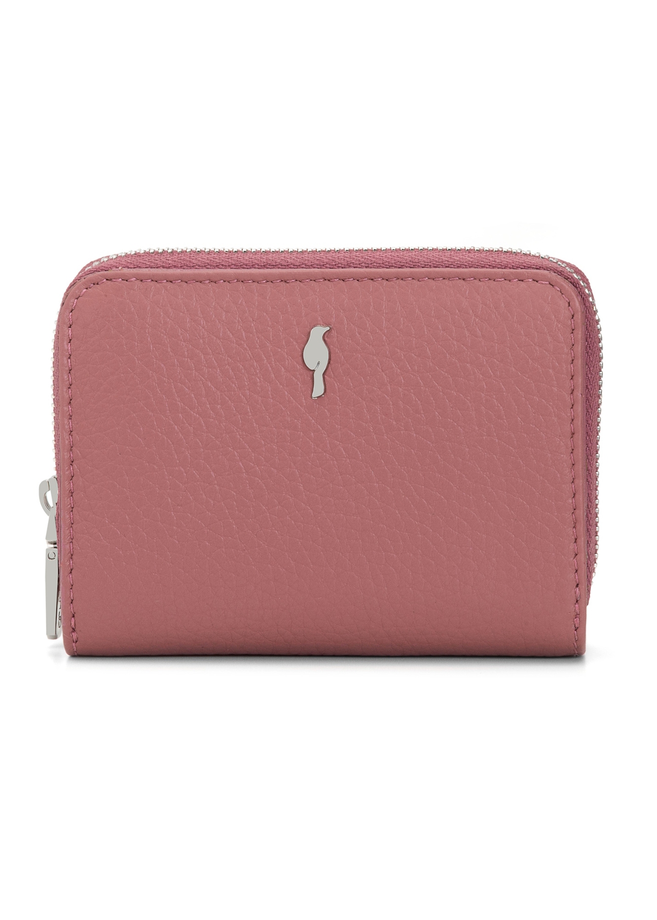 Small leather pink women's wallet PORES-0833G-31(Z25), front product view on white background.