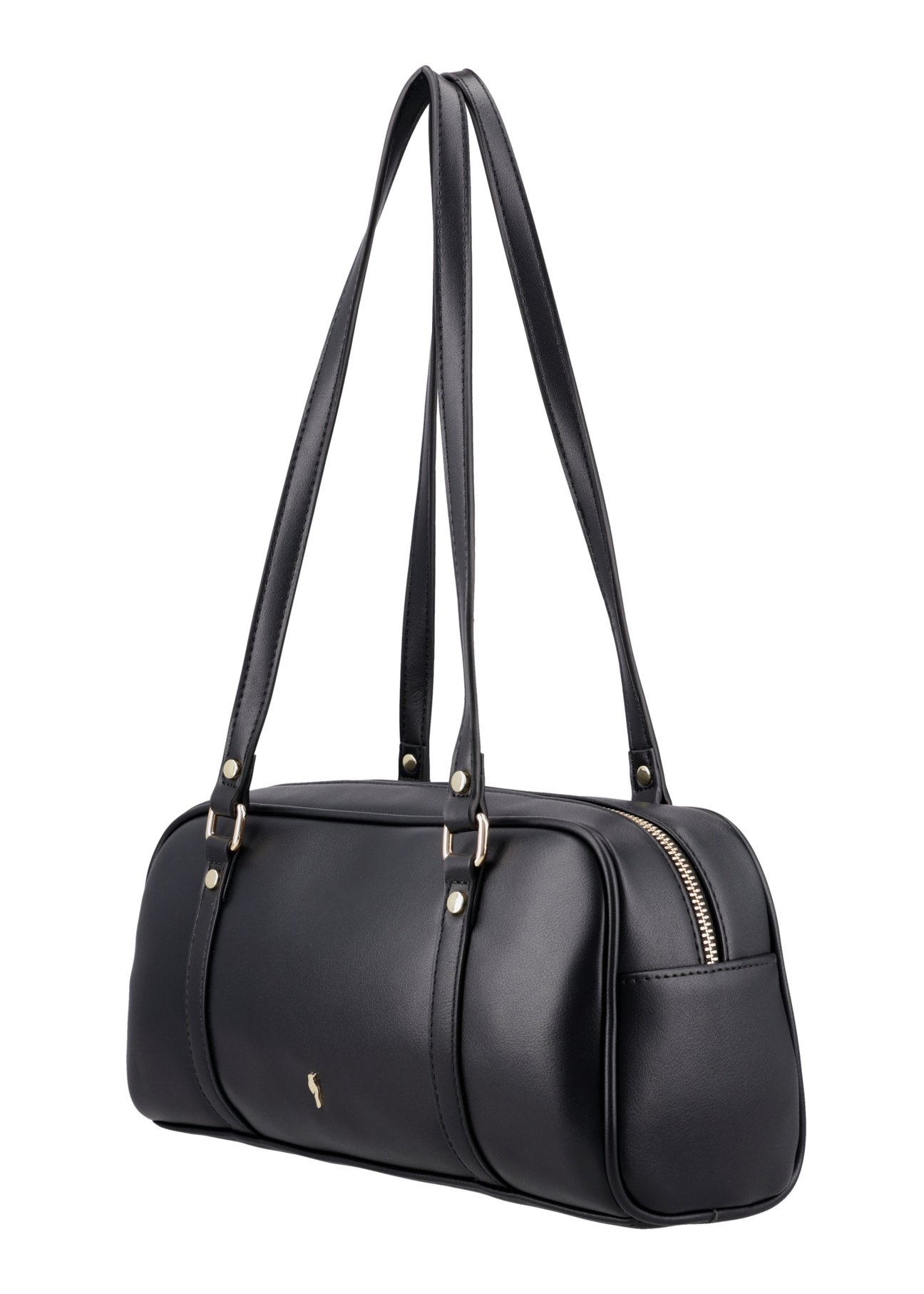 Black shoulder bag TOREC-1233-99(Z26), diagonal product view on white background.