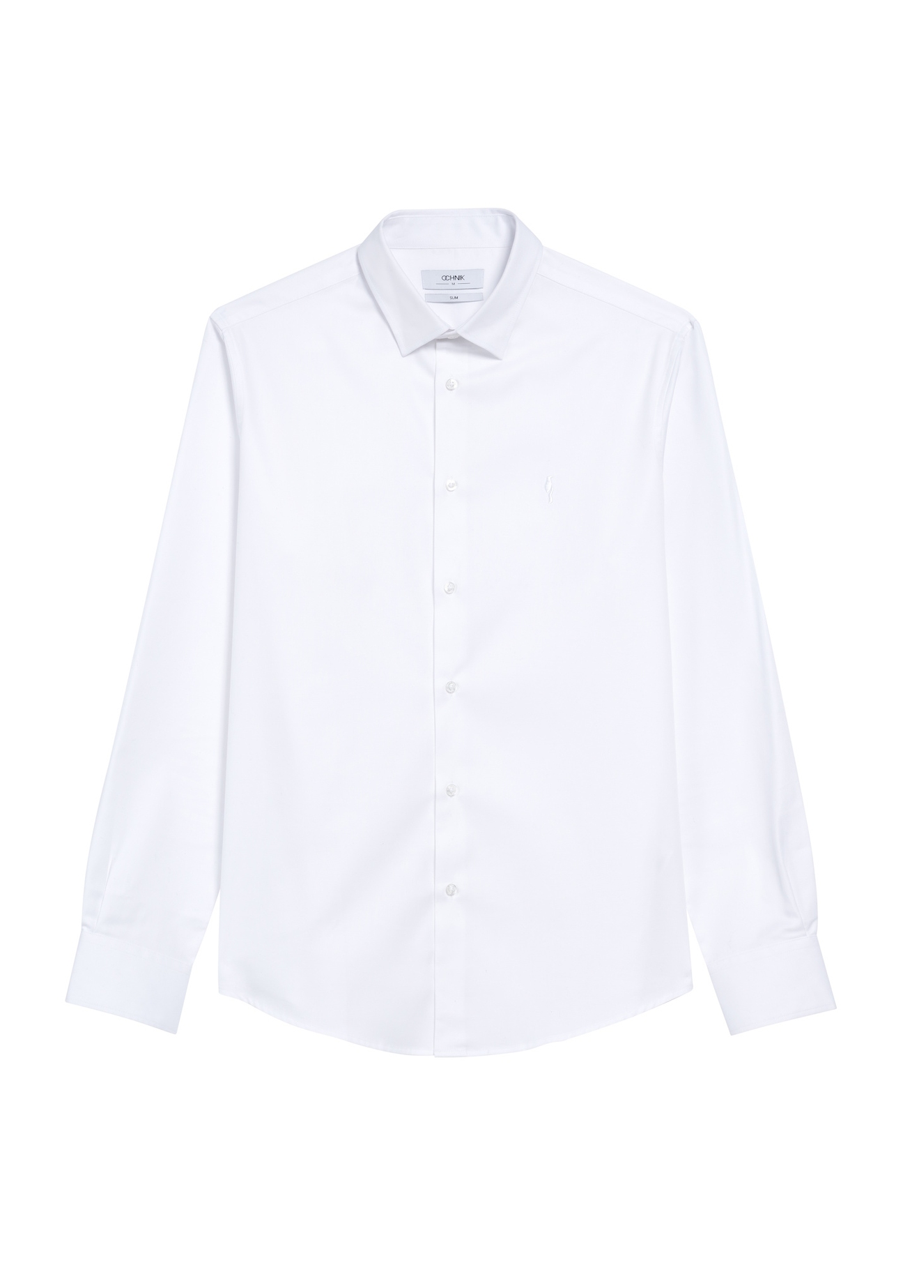 White men's shirt KOSMT-0351-11(Z25) - front product view on white background.