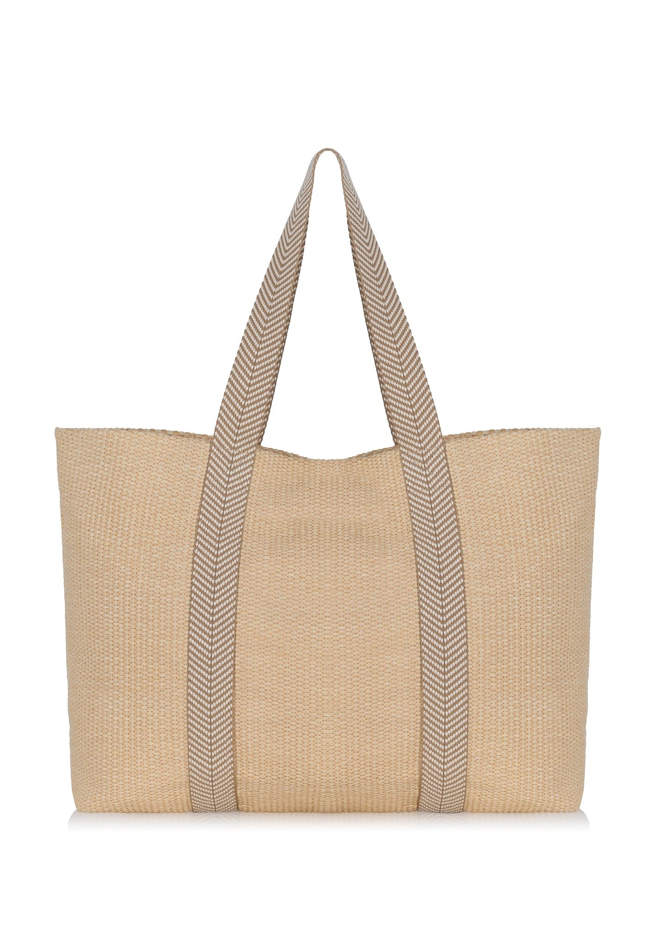Large imitation straw shopper bag TOREC-0929-81(W24)-04