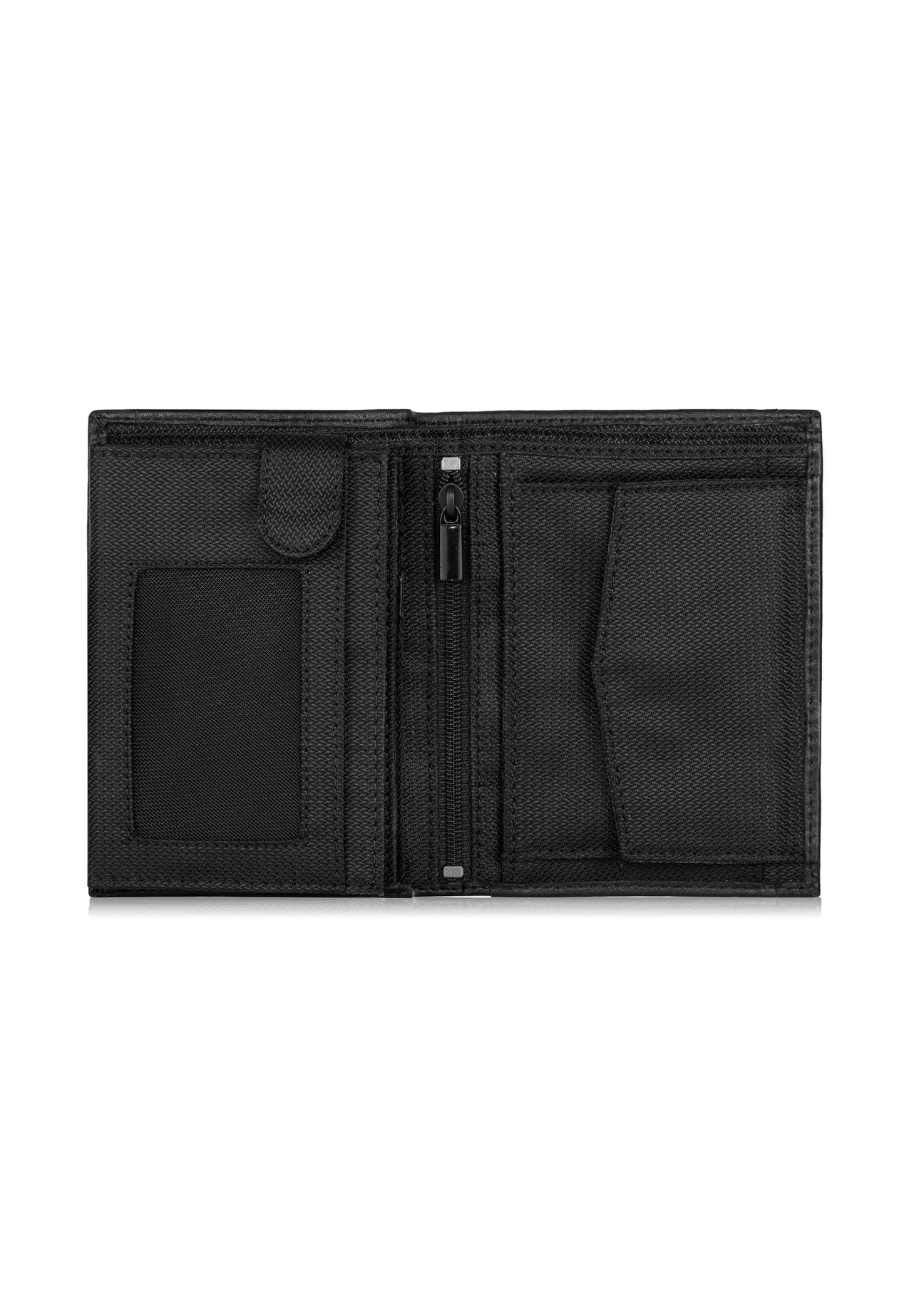 Black folding men's wallet PORMN-0019-99(Z23)-03