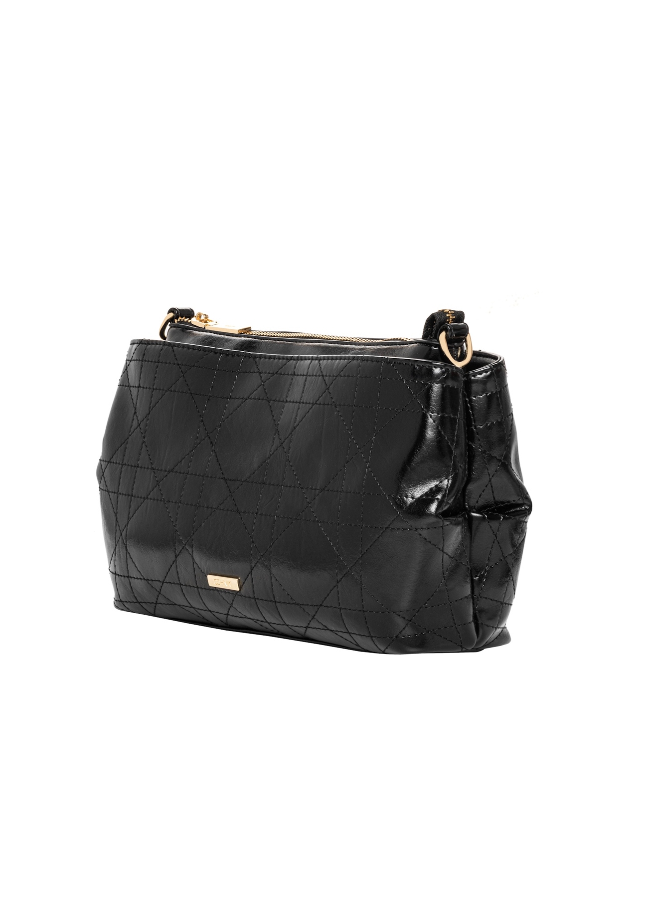 Black women's shoulder bag TOREC-1334-9F(Z26), angled product view on a white background.