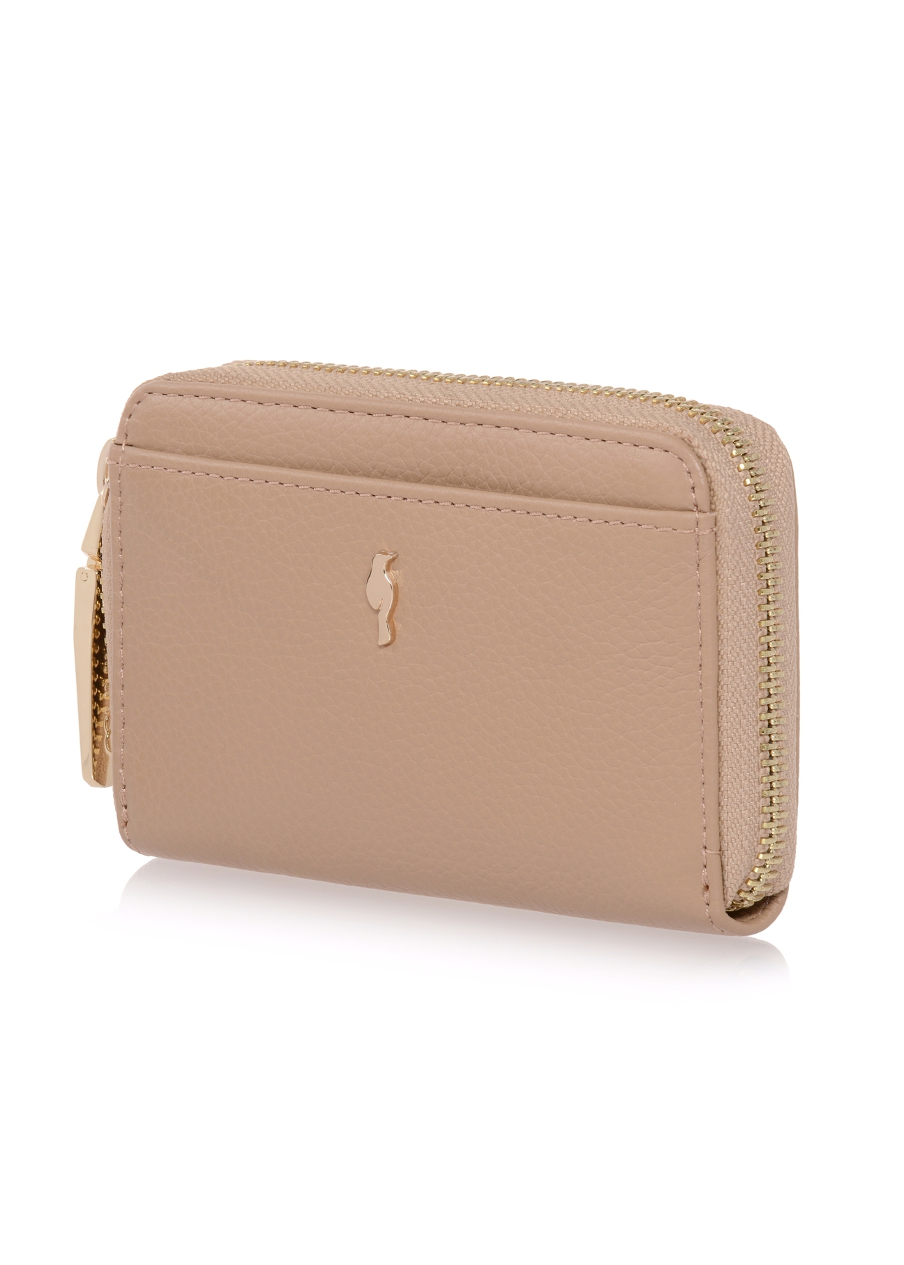 Beige leather women's wallet PORES-0832-81(W23)-03