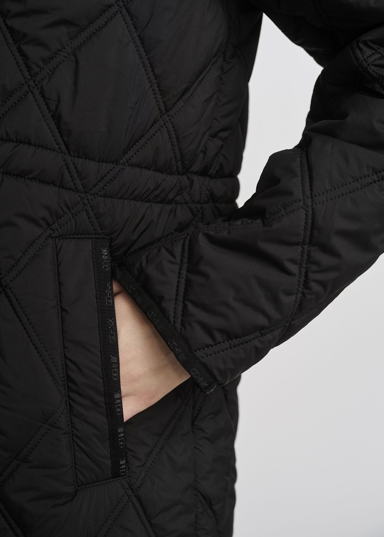 Black quilted women's jacket KURDT-0579-99(W25)-03