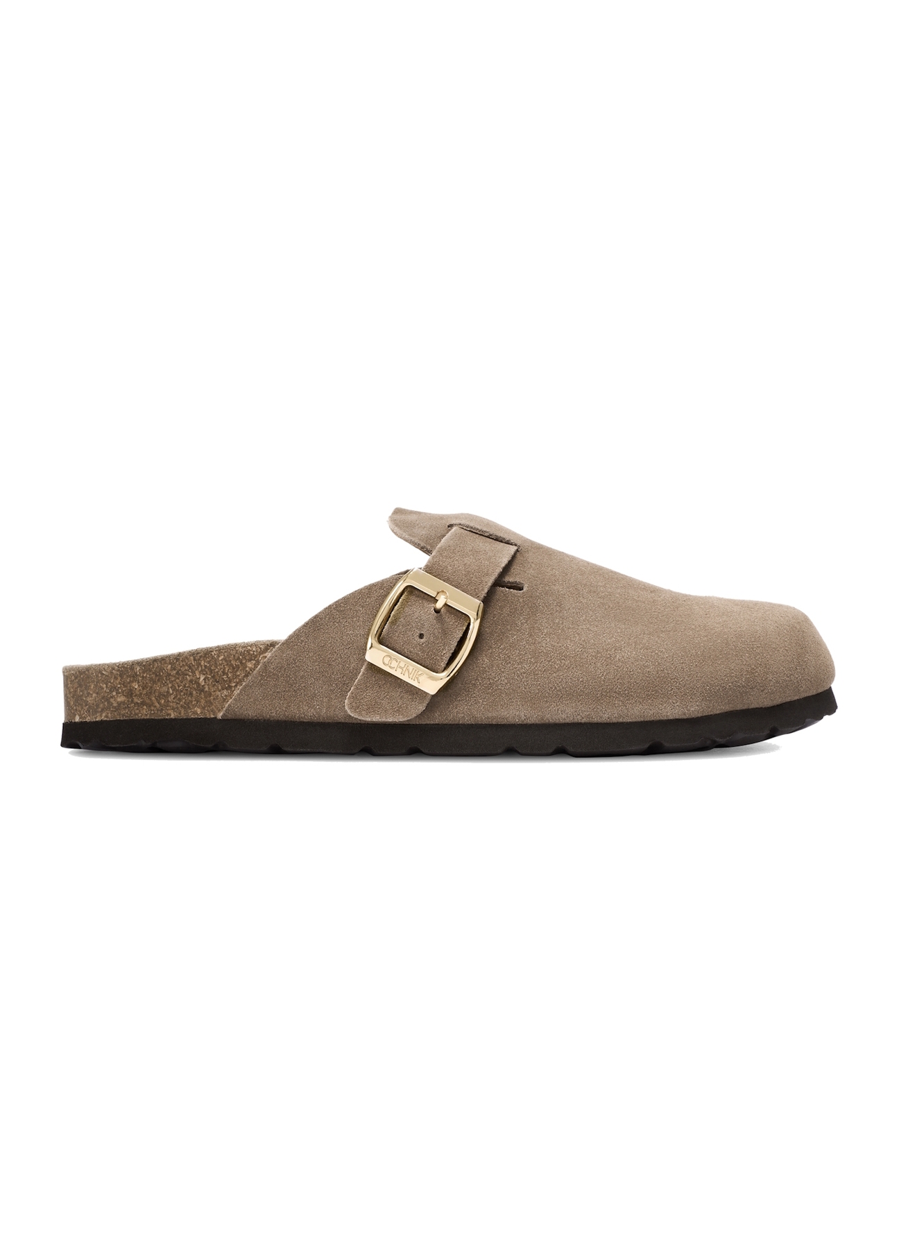 Women's suede flip-flops in cool beige BUTYD-1267-1K(W26)