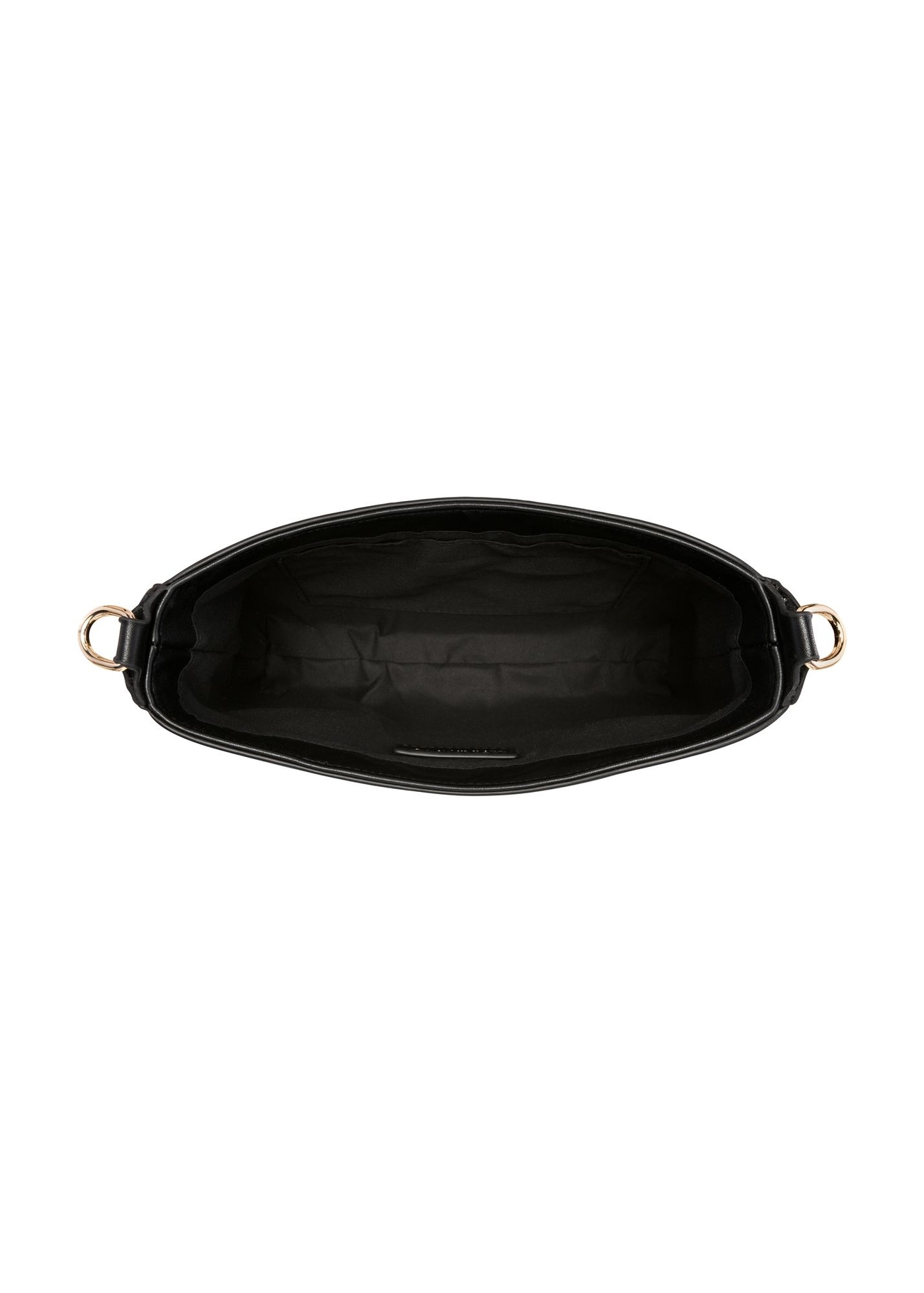Black women's shoulder bag TOREC-1262-9F(Z26) - product view from above, on a white background.