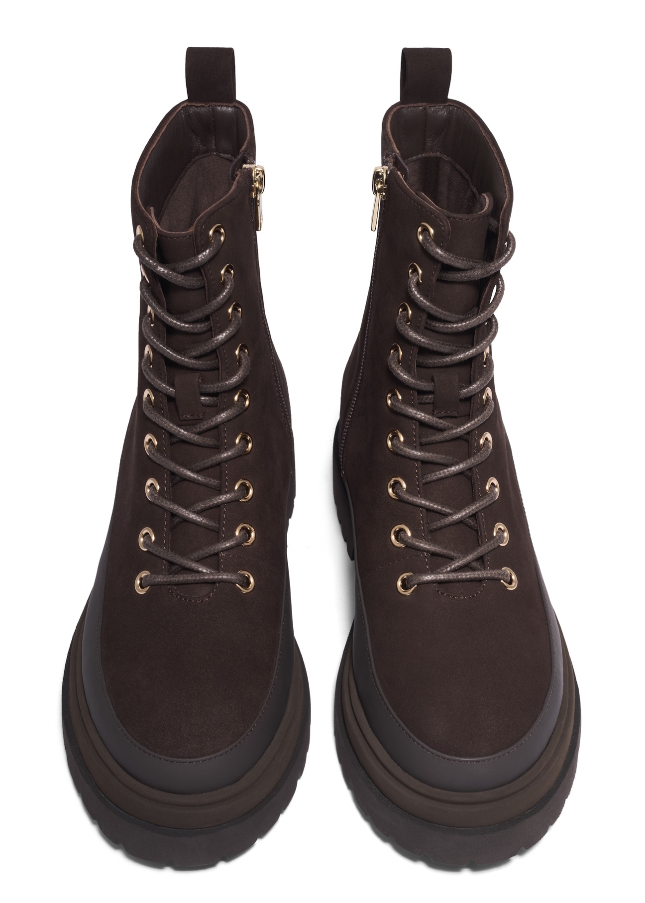Women's leather ankle boots BUTYD-1342-1I(Z26), front product view on white background.