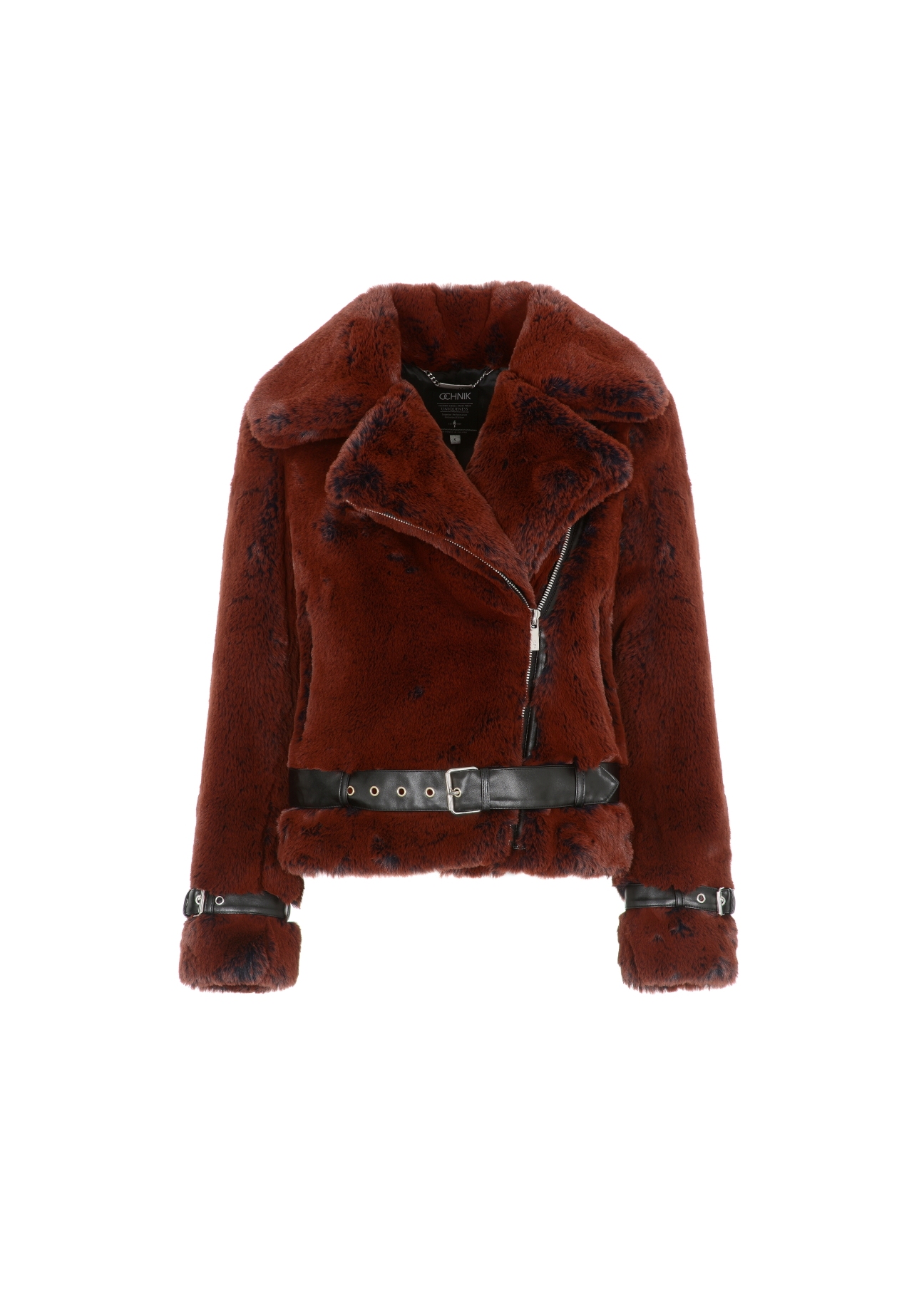 Women's artificial fur with stripes FUTDP-0008-30(Z21)-06