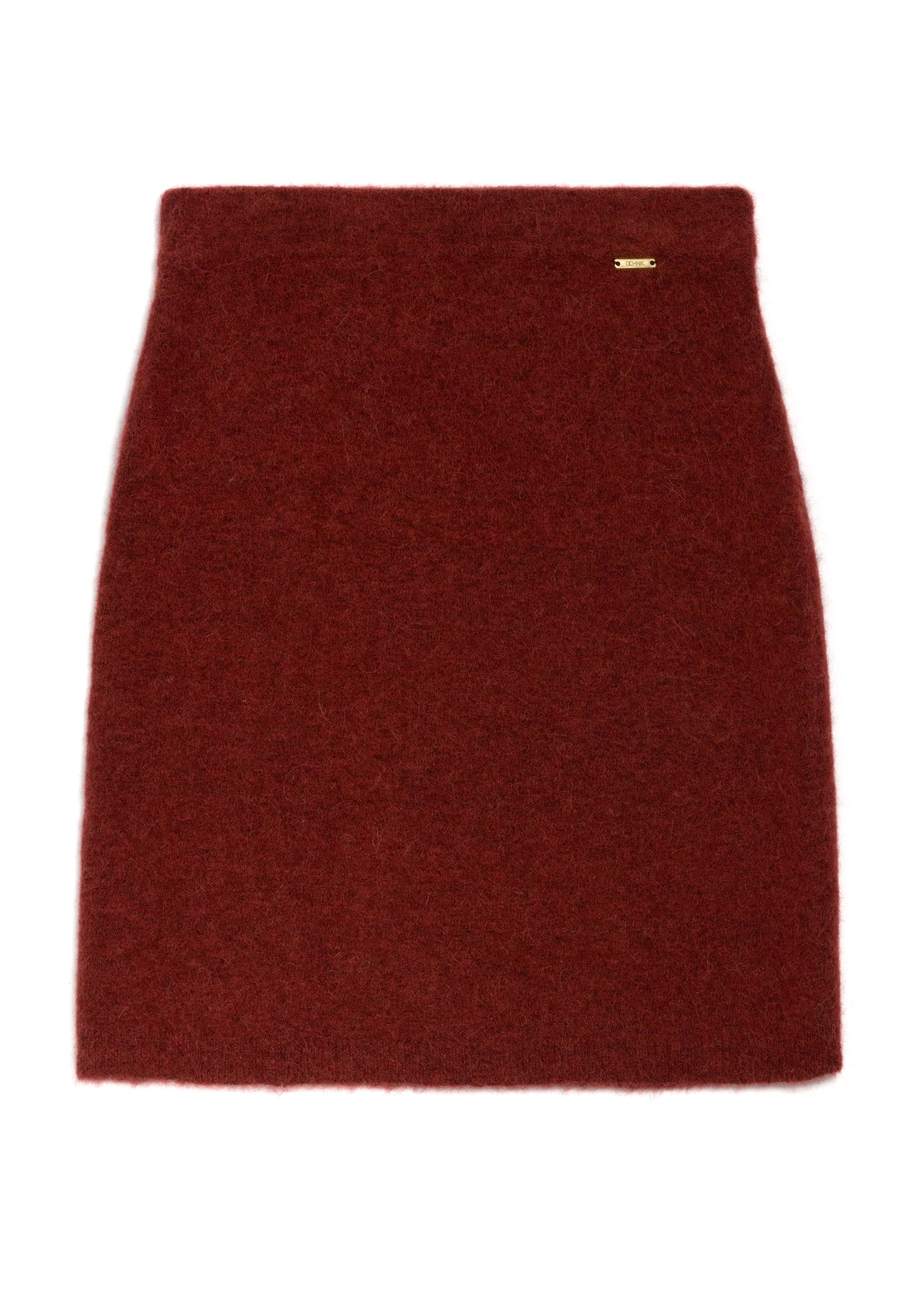 Red Alpaca Wool Pencil Skirt SPCDT-0139-3D(Z26)