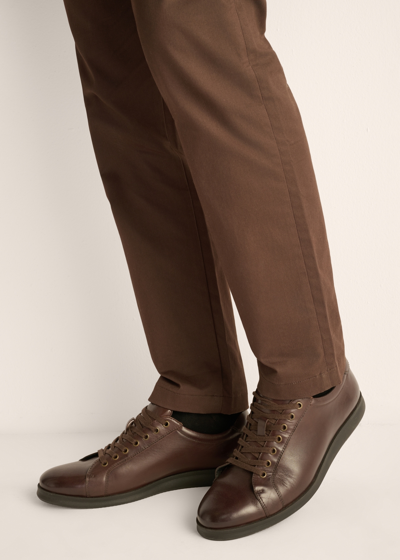 Brown leather men's shoes BUTYM-0513-1H(Z26)