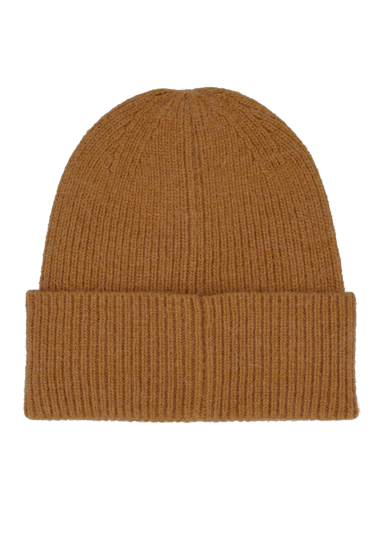 Mustard women's hat CZADT-0206-2D(Z26), product view from the back on a white background.
